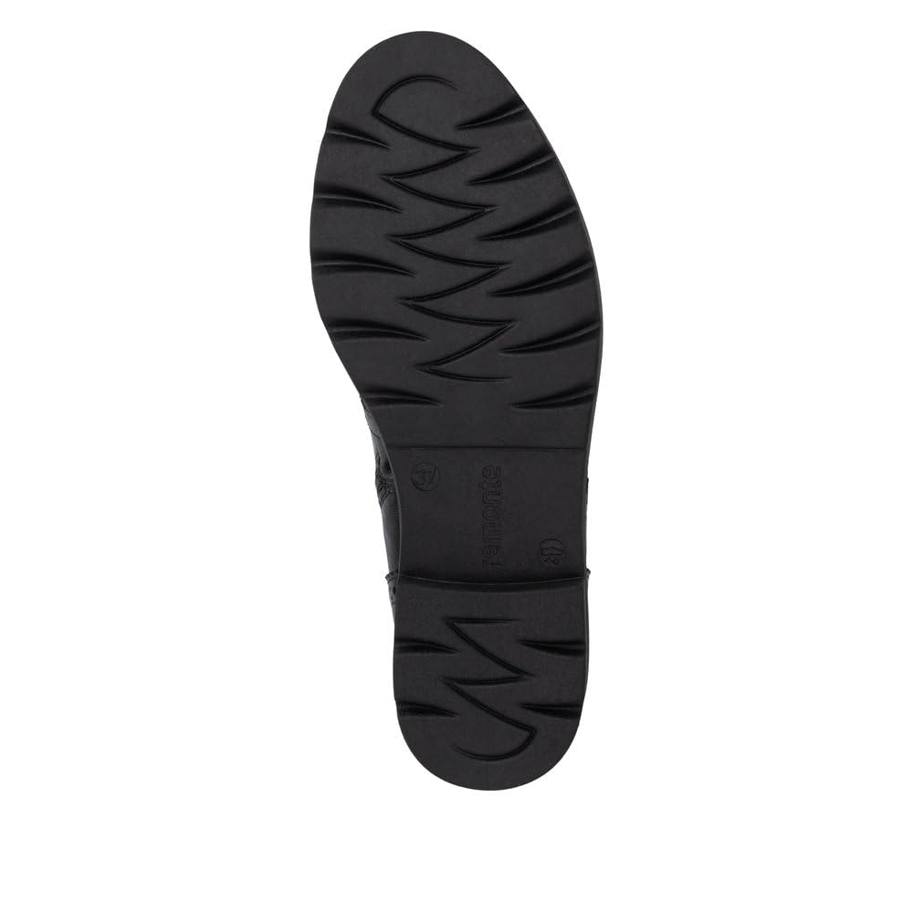 Remonte D2Q73 bottes à lacets femme noir cuir zip