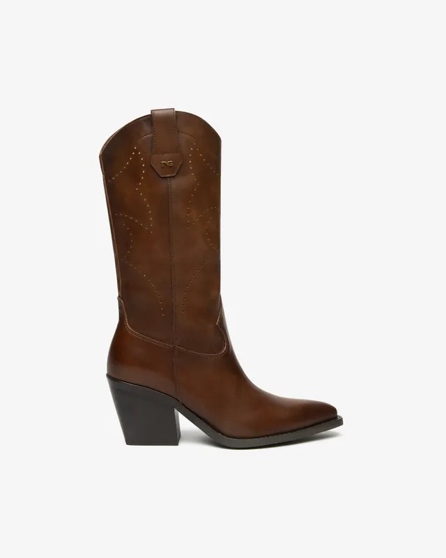 NeroGiardini Bottes bottes cuir femme western 75 mm