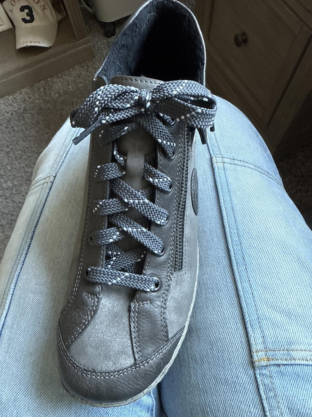 Remonte R1477 chaussures à lacets femme noir zip