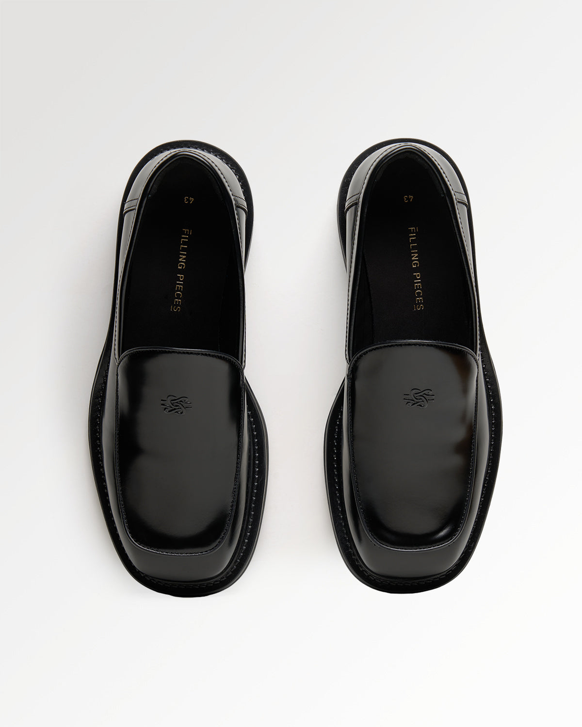 Filling Pieces Square Loafer Polido mocassin noir cuir