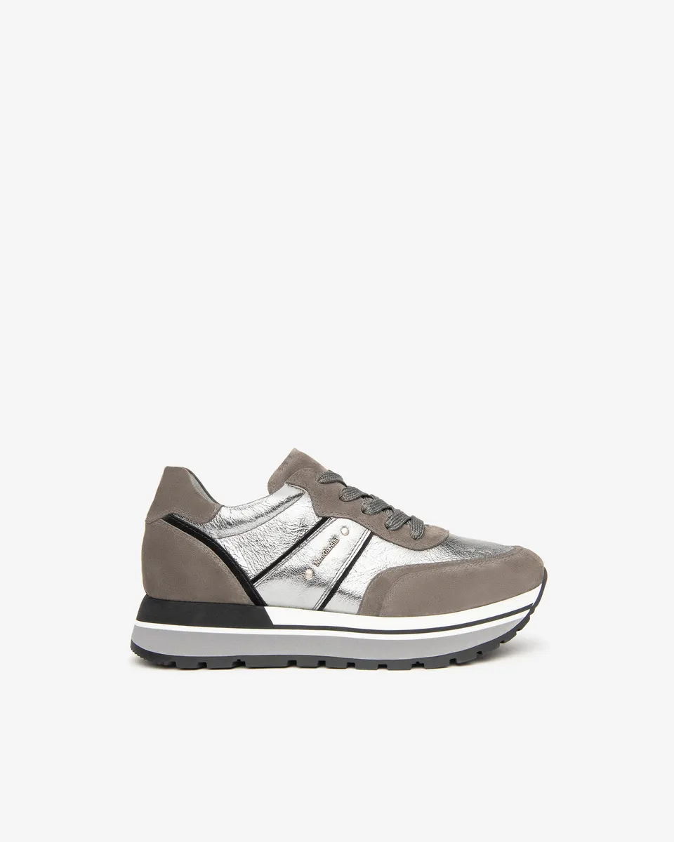 Nerogiardini Sneakers Femme Baskets Cuir et Velours
