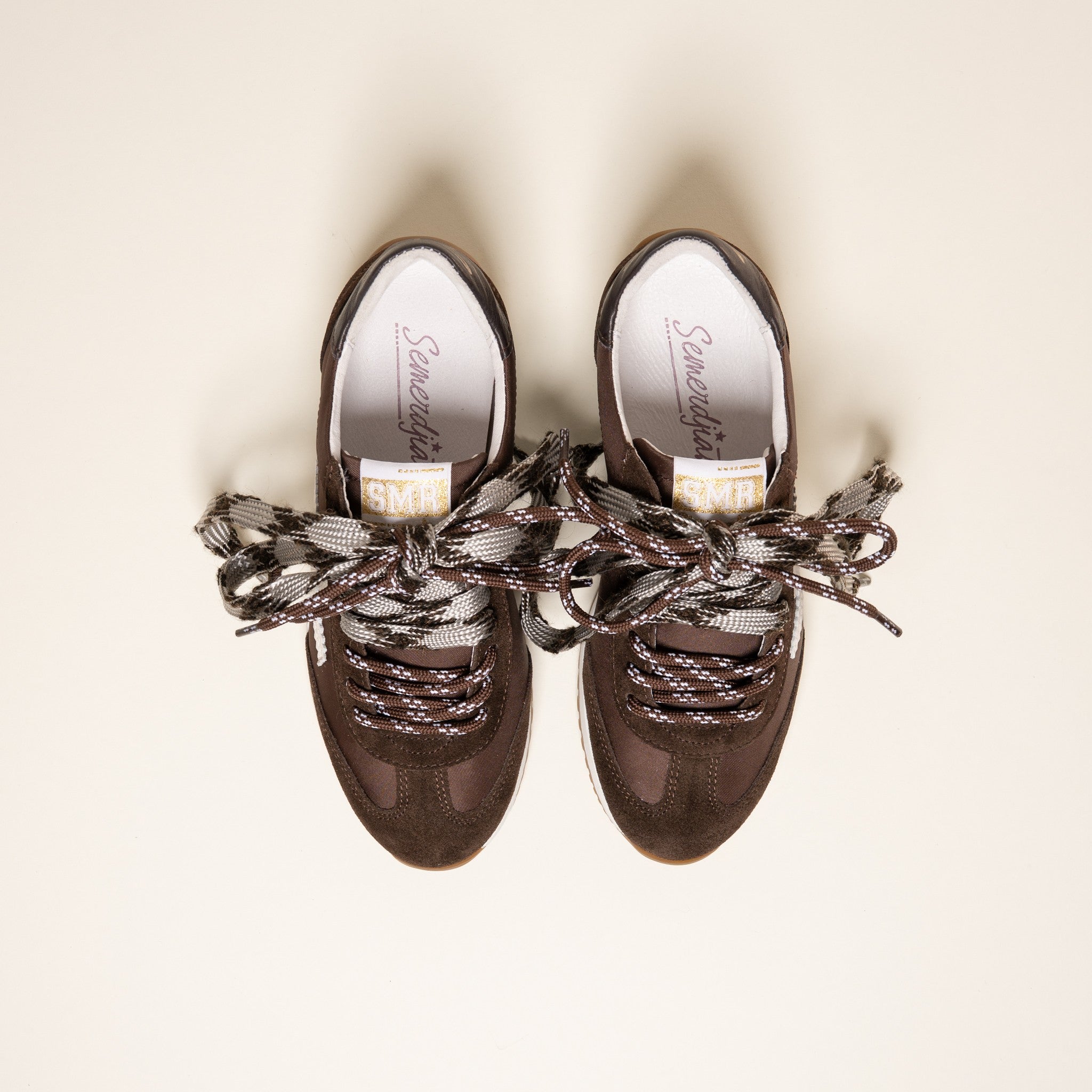 SMR June E278 baskets marron blanc taille 36