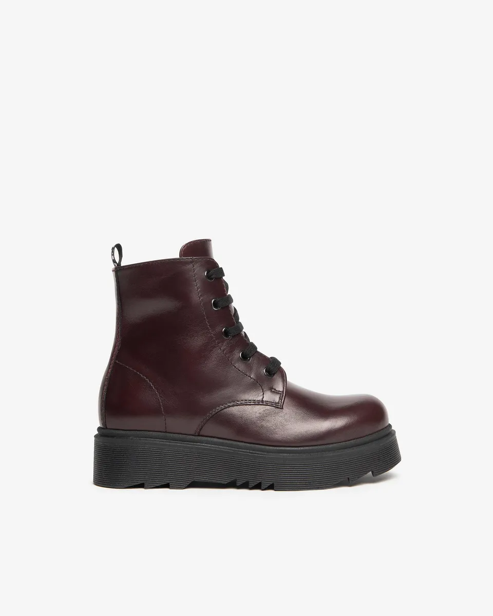 NeroGiardini Bottines Teens Fille Cuir Lacets Plateforme