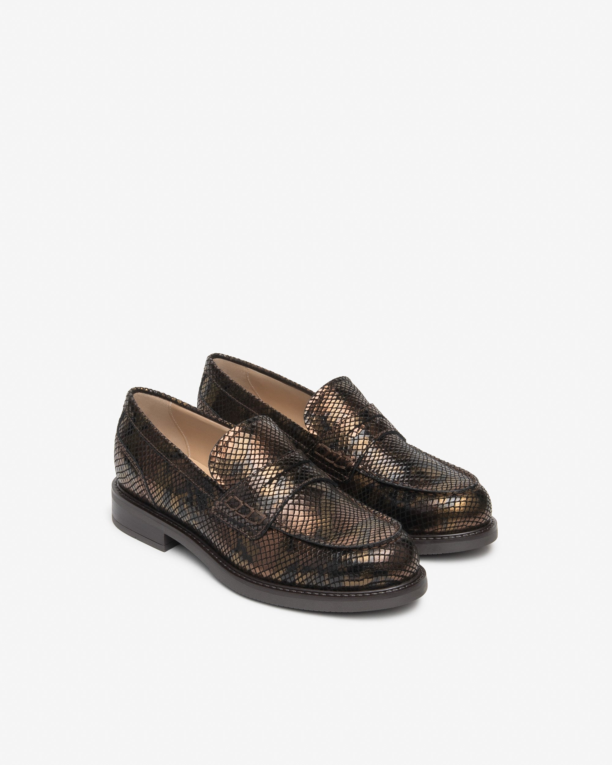 NeroGiardini Mocassins Femme Cuir Effet Python