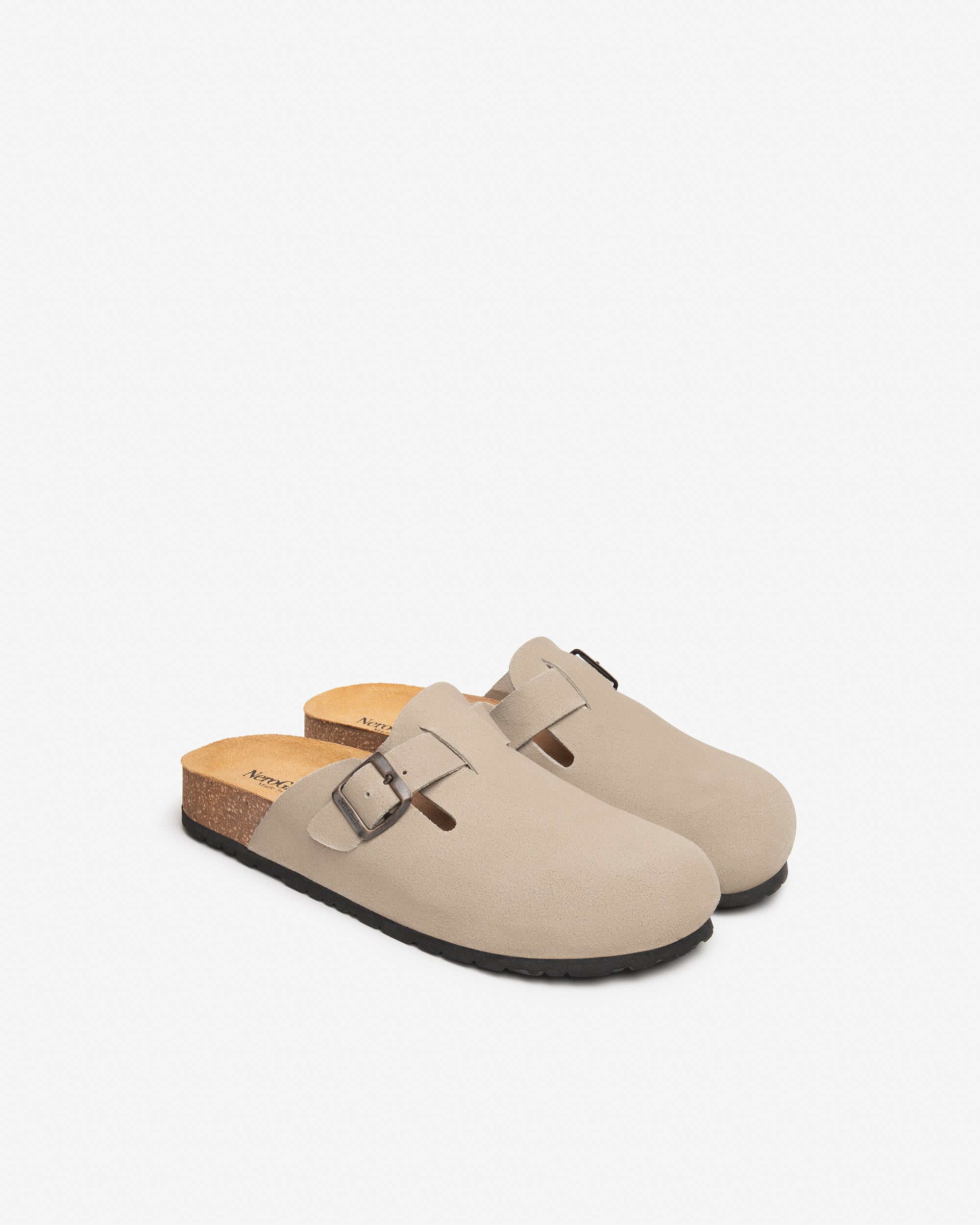 Nerogiardini Mules Homme Cuir Velours Confort