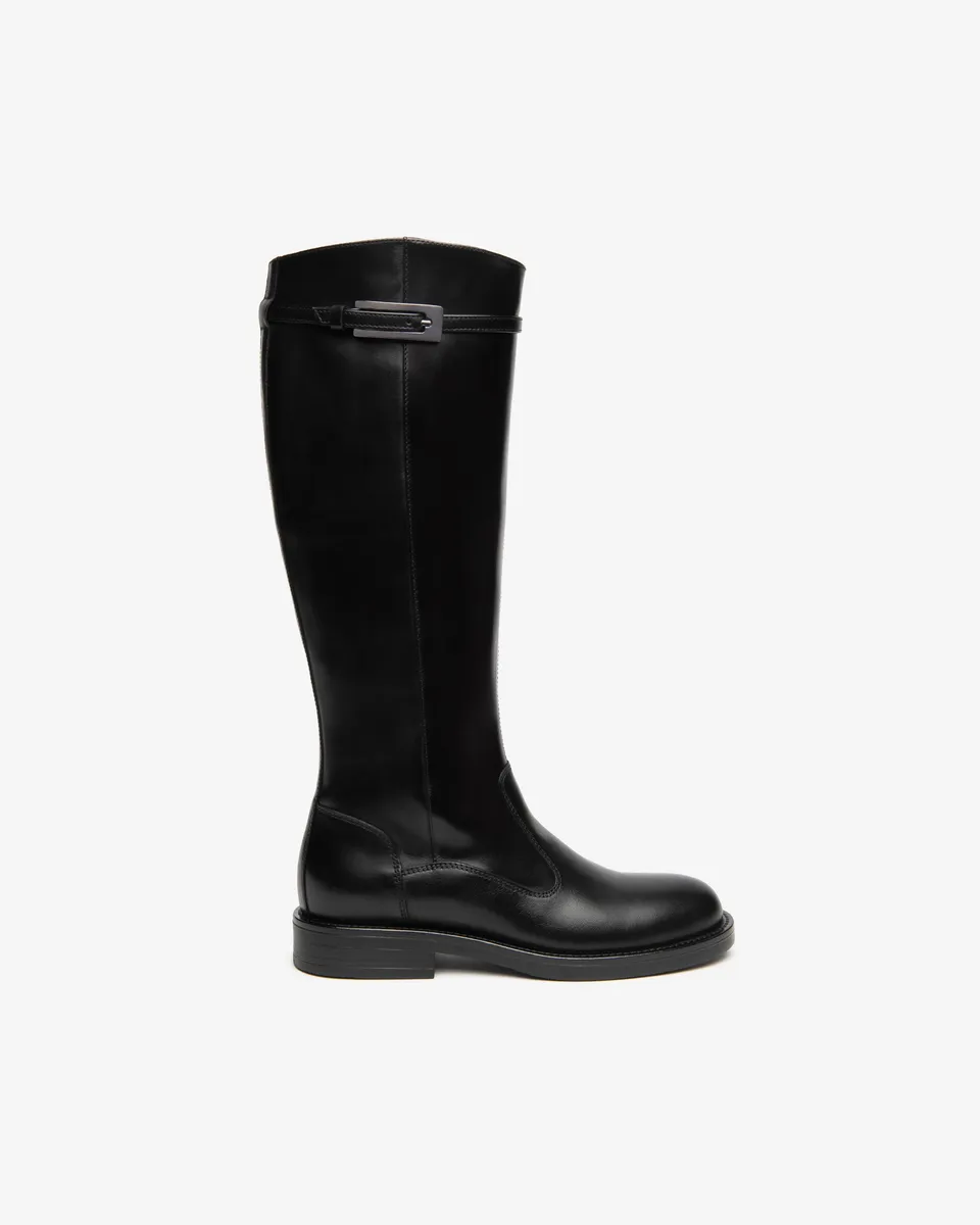 NeroGiardini Bottes Femme Cuir Haute Talon Bloc 35-41