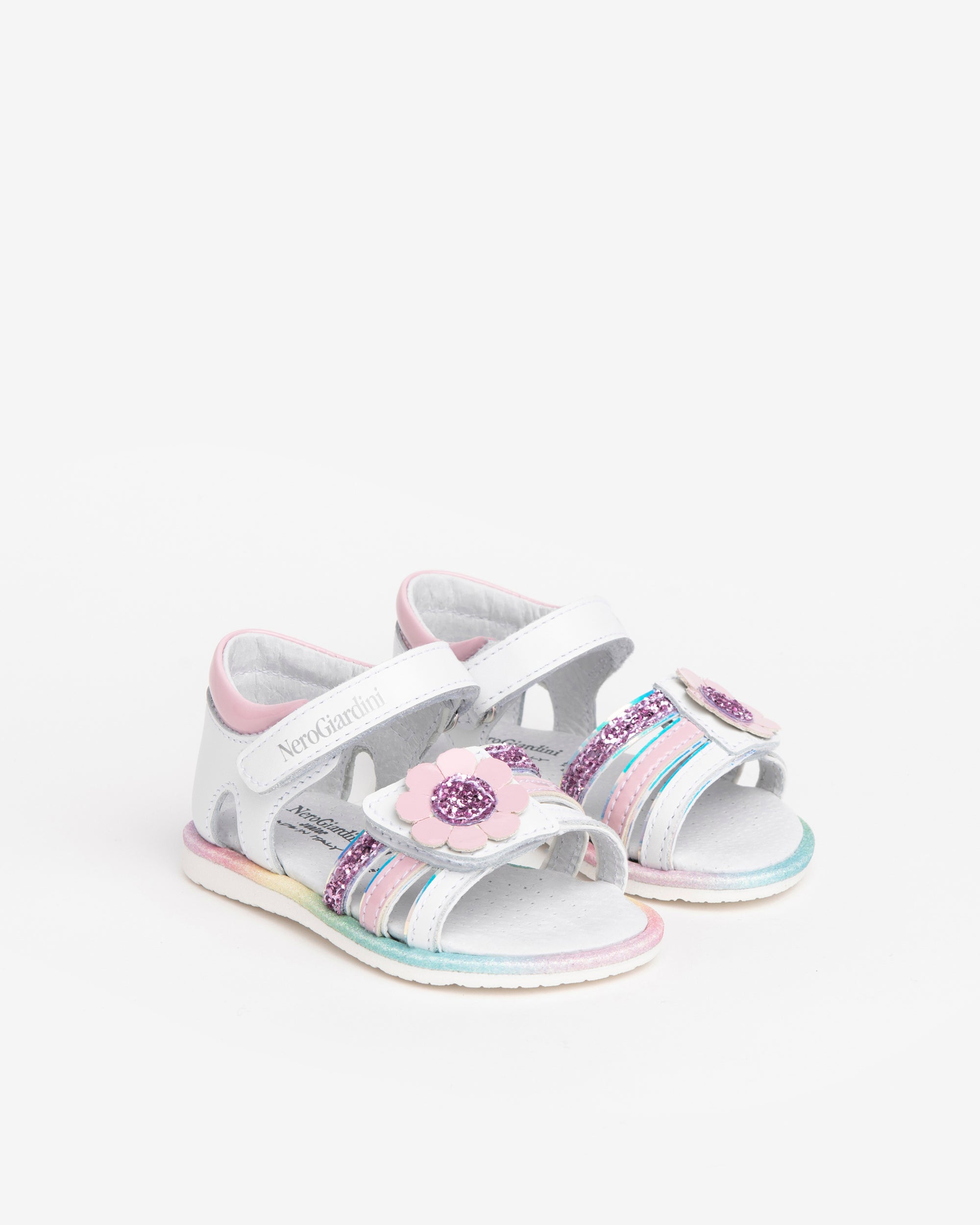 Nerogiardini Sandales Baby Fille Cuir Fleur 19-24