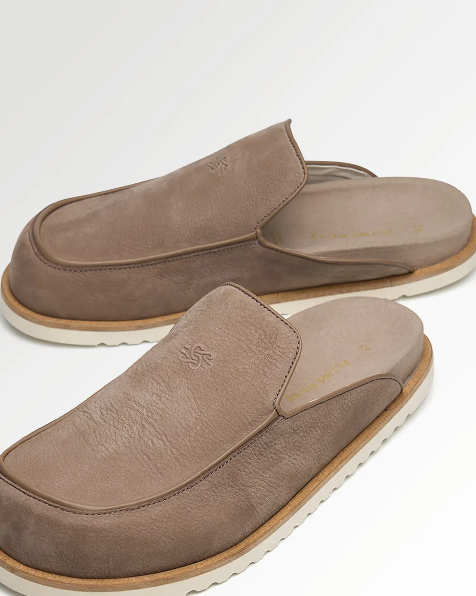 Filling Pieces Clog Grain sabots beige cuir grainé