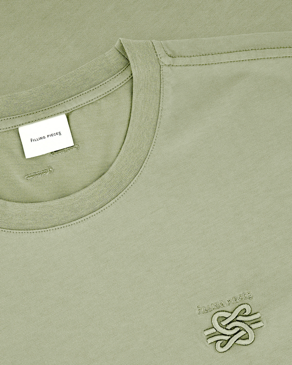 Filling Pieces T-shirt Embroidered Knot Tea coton