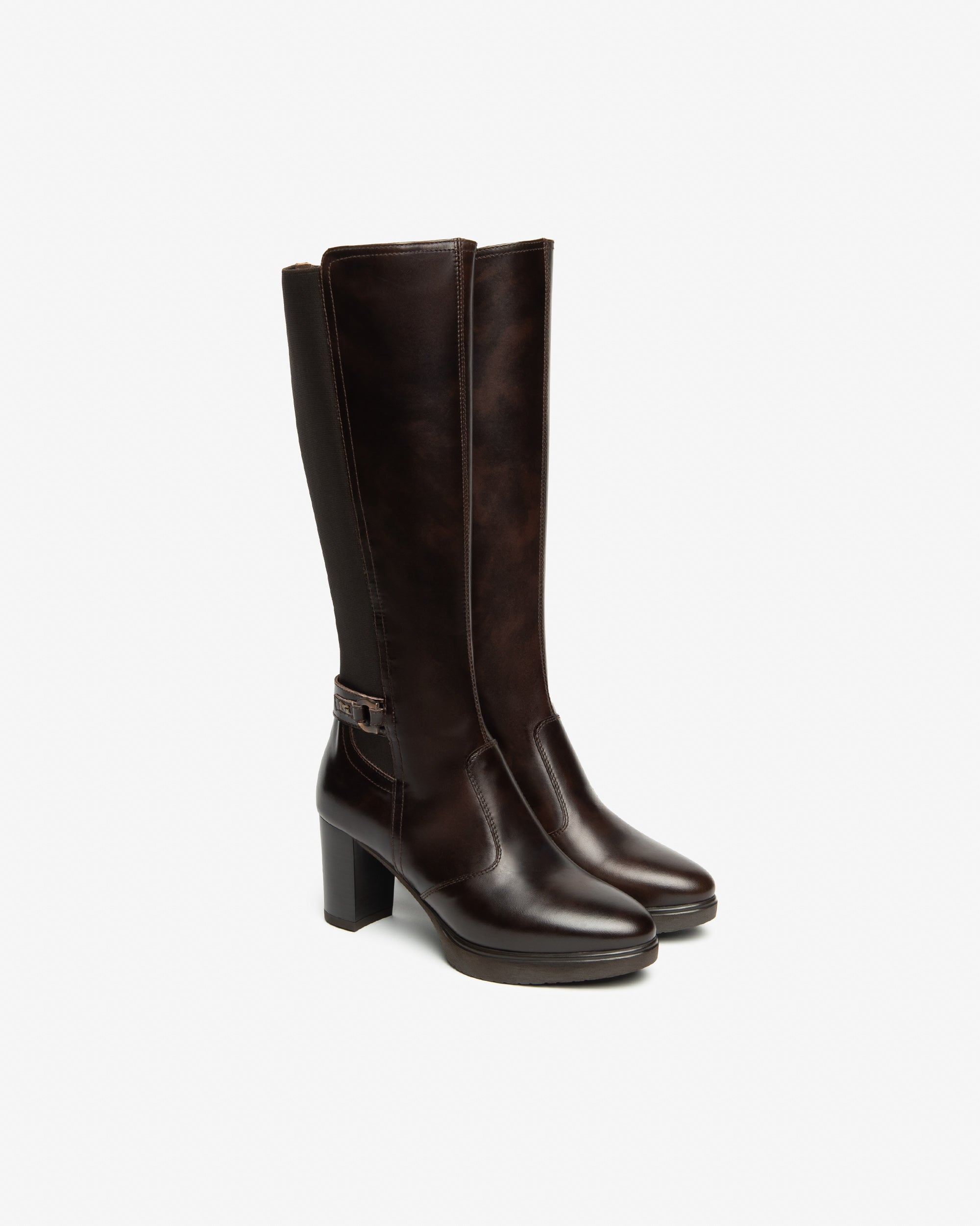 Nerogiardini Bottes femme cuir tissu confort hiver