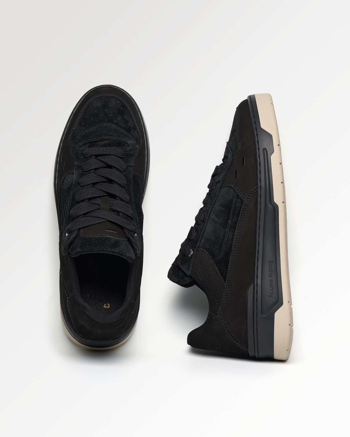 Filling Pieces Cruiser Suede Black sneakers noir nubuck