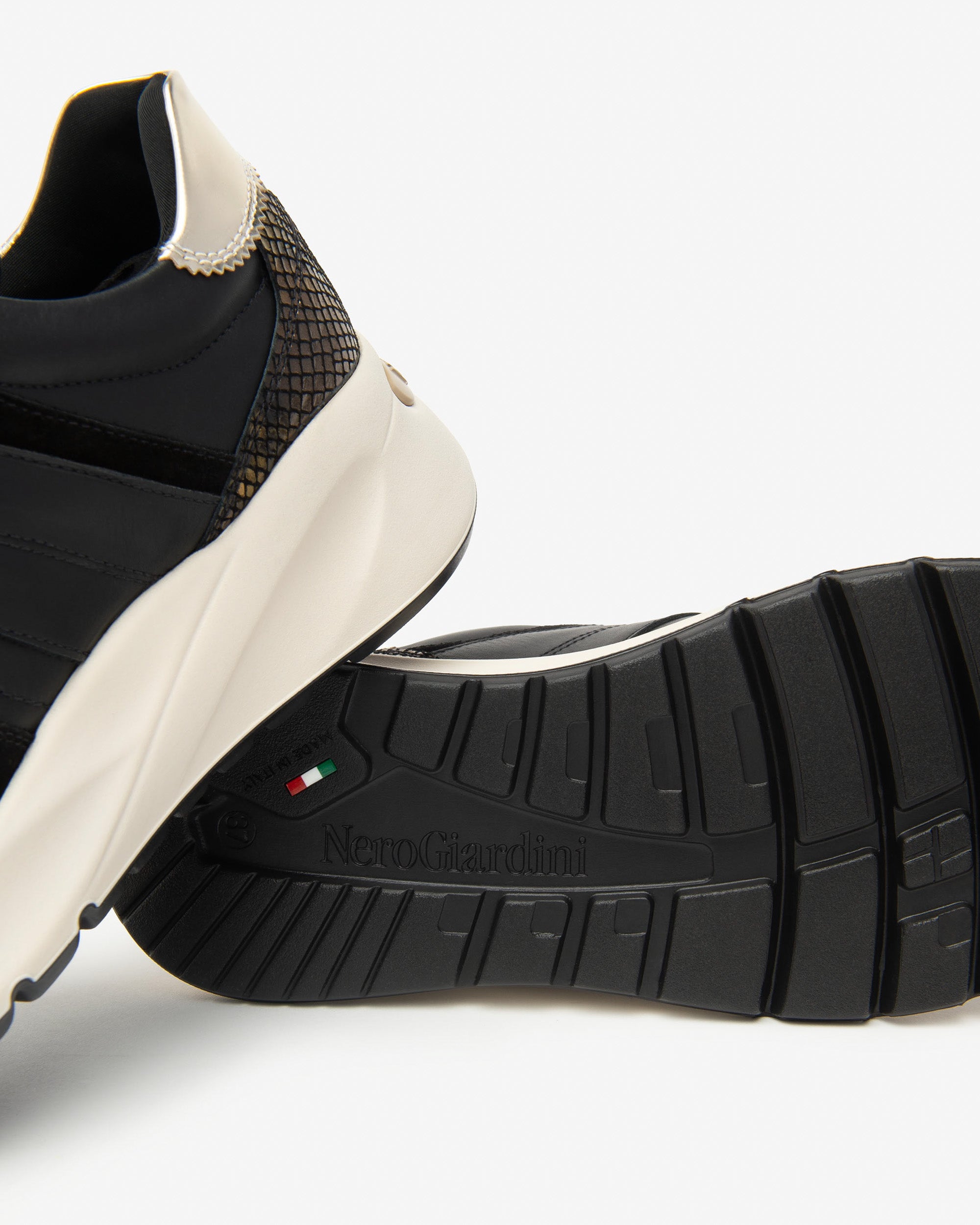 NeroGiardini Sneakers Femme Velours Cuir Technique Memory