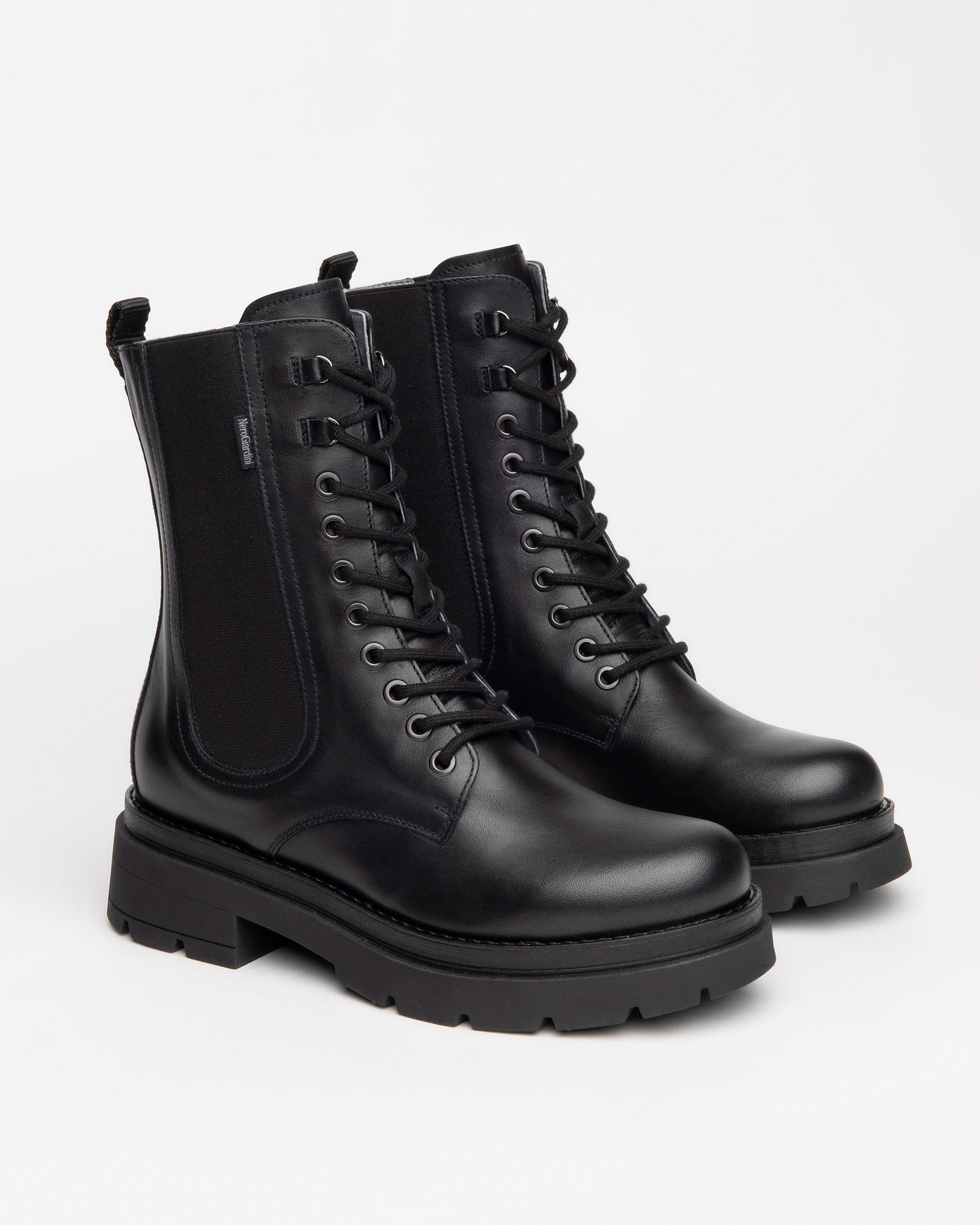 NeroGiardini Bottines motardes femme cuir hiver