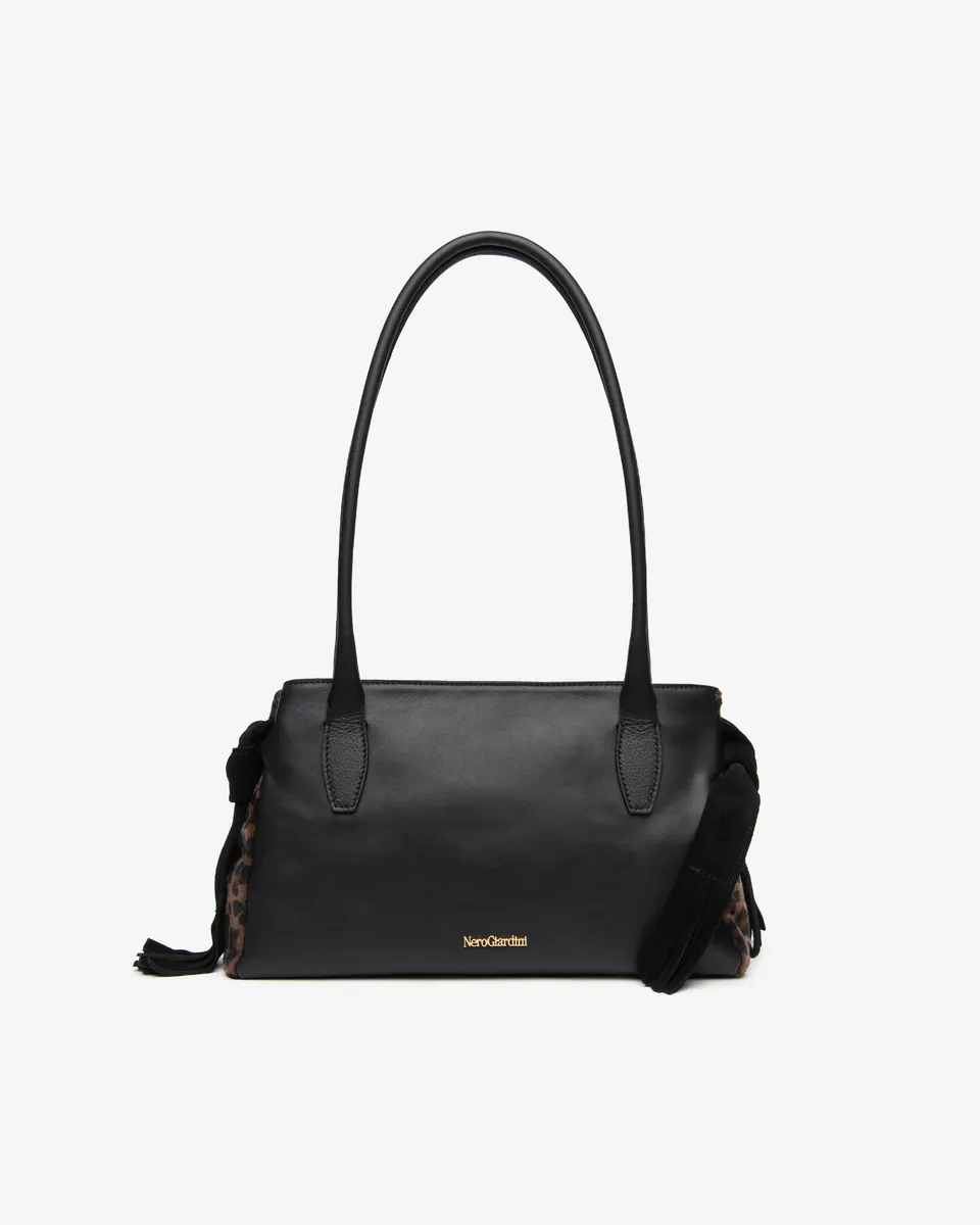 NeroGiardini Sac Bowling Femme Cuir Souple Zippé