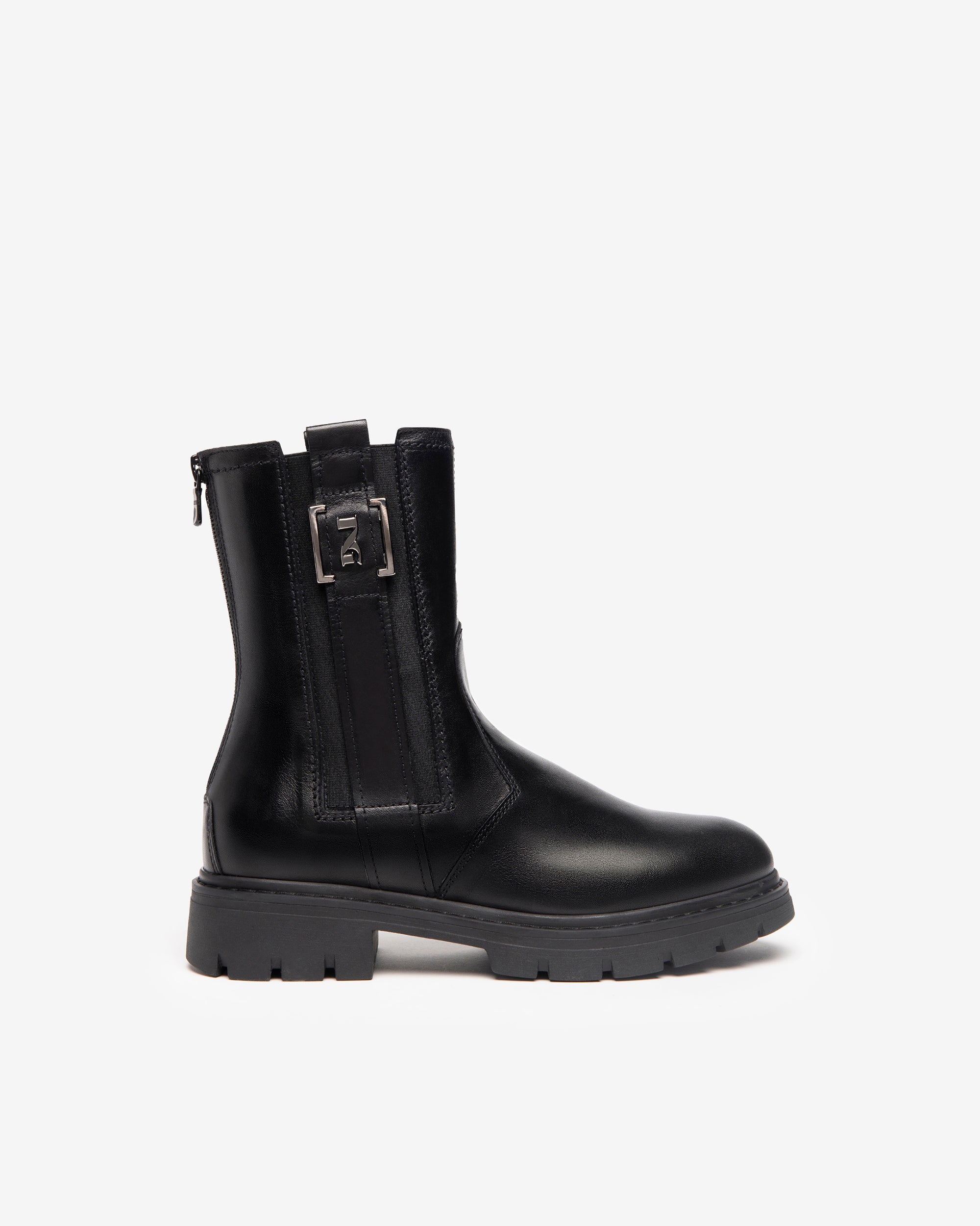 NeroGiardini Bottines Femme Cuir Combat Boots Hiver