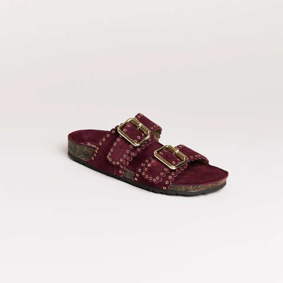 SMR Arianna Crosta Vino mules cuir bordeaux