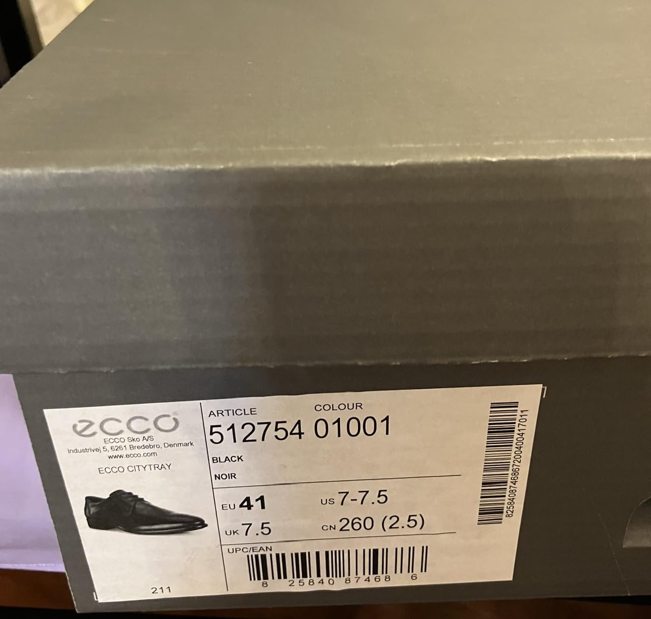ECCO CITYTRAY Derby homme Gore-Tex cuir ville