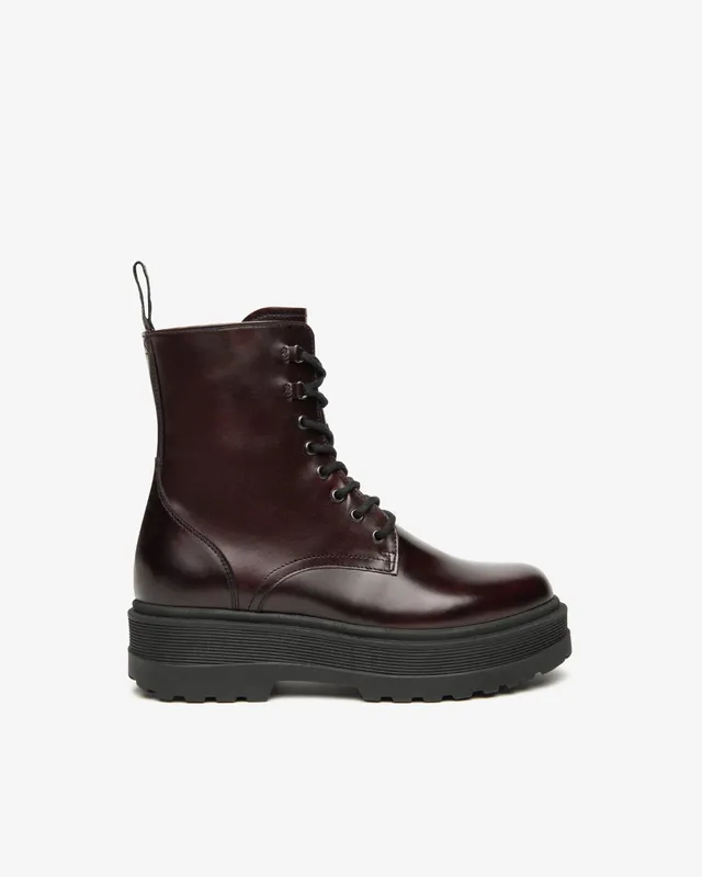 Nerogiardini Bottines Motardes Femme Cuir Plateforme