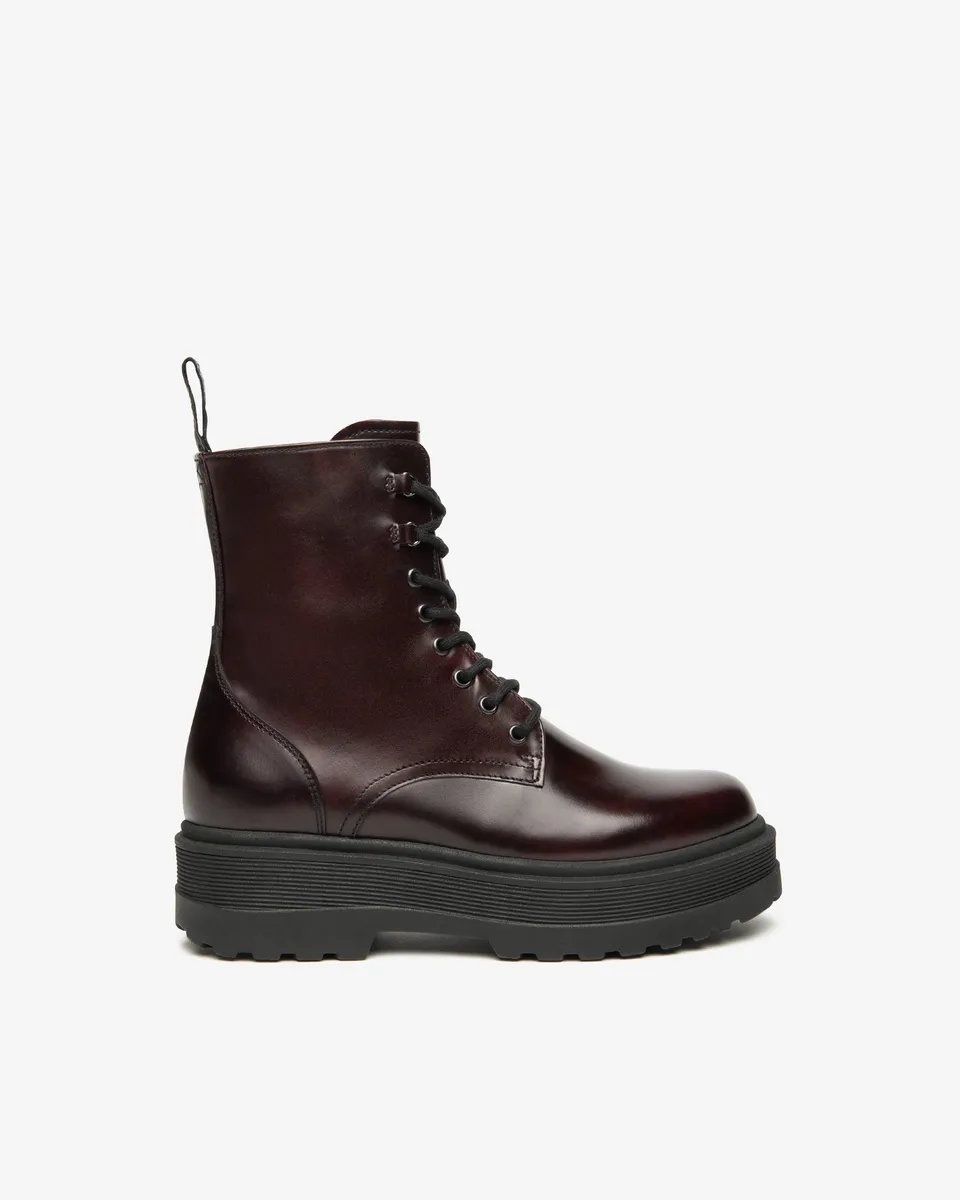 Nerogiardini Bottines Motardes Femme Cuir Plateforme