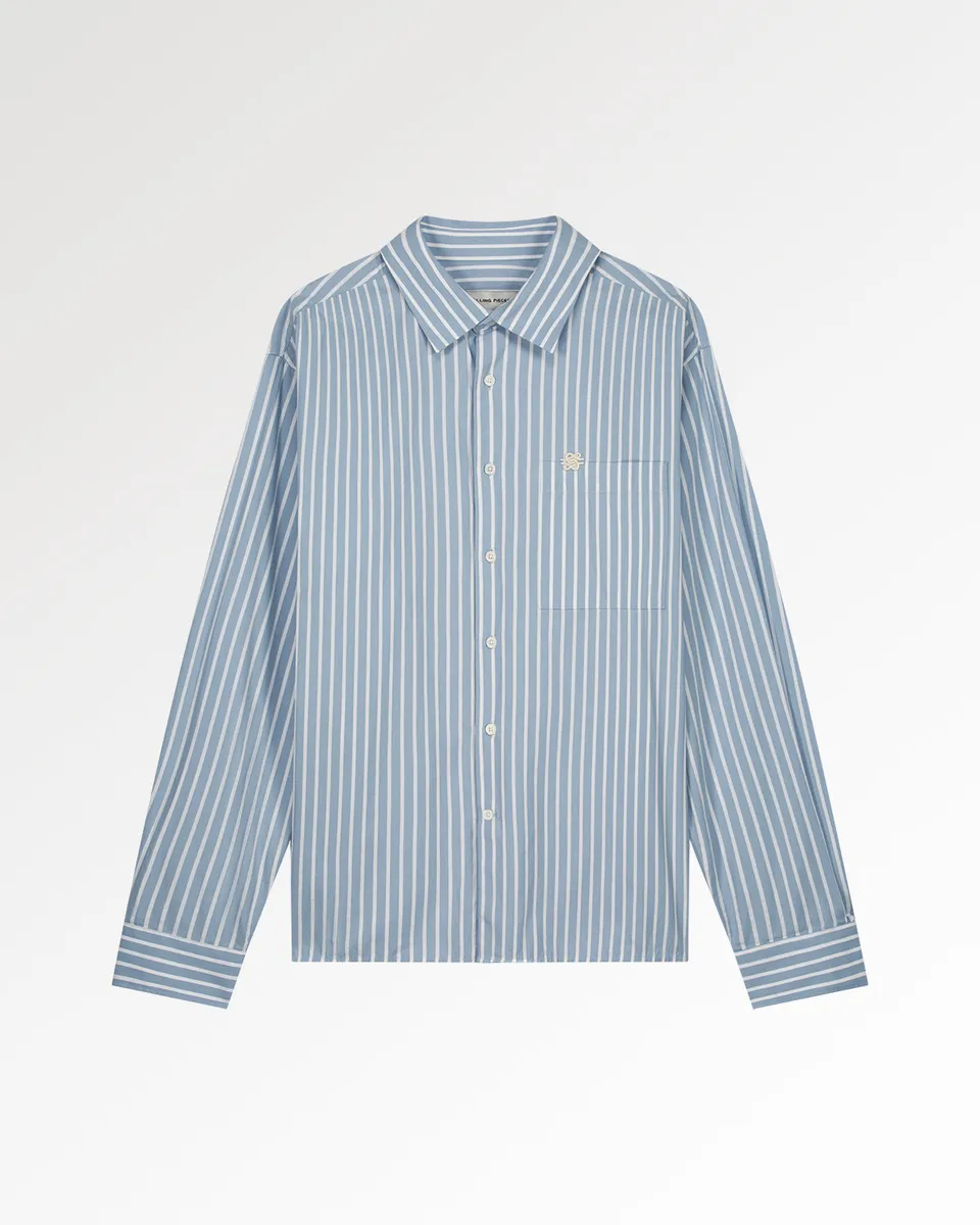 Filling Pieces Dress Shirt chemise Striped Celestial Blue coton