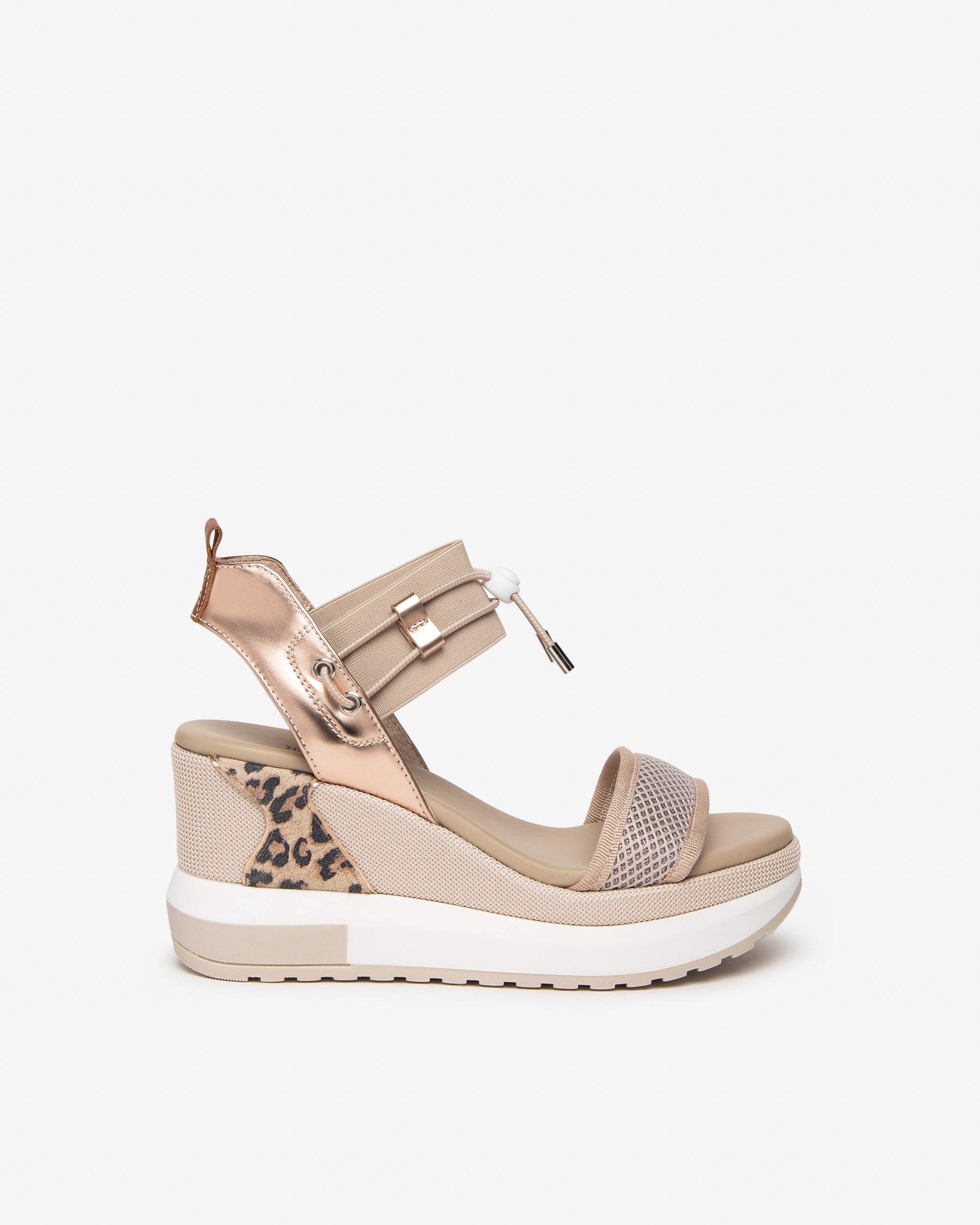 NeroGiardini Sandales Femme Toile Compensées 40 mm