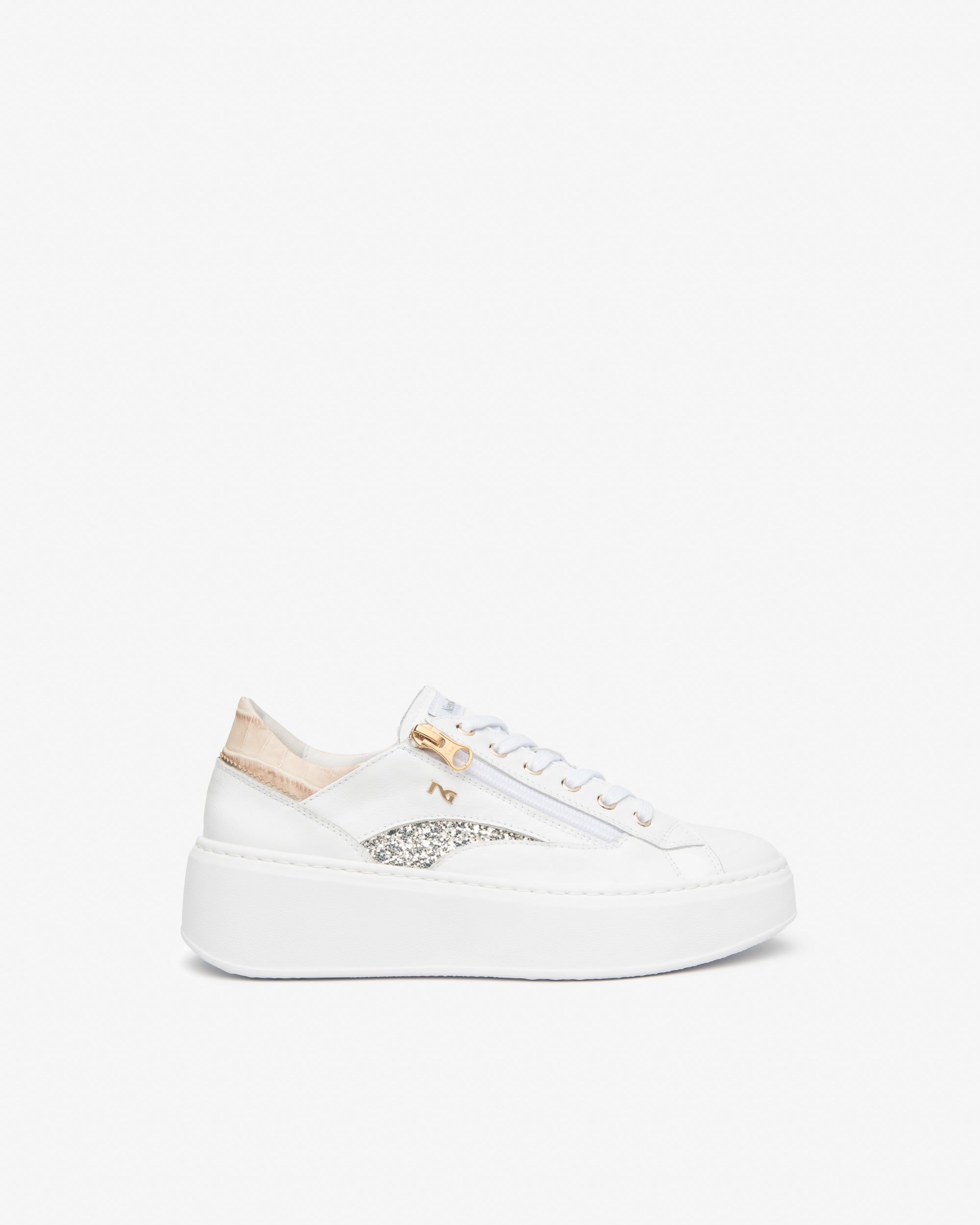 Nerogiardini Sneakers Cuir Femme Baskets Memory Italie