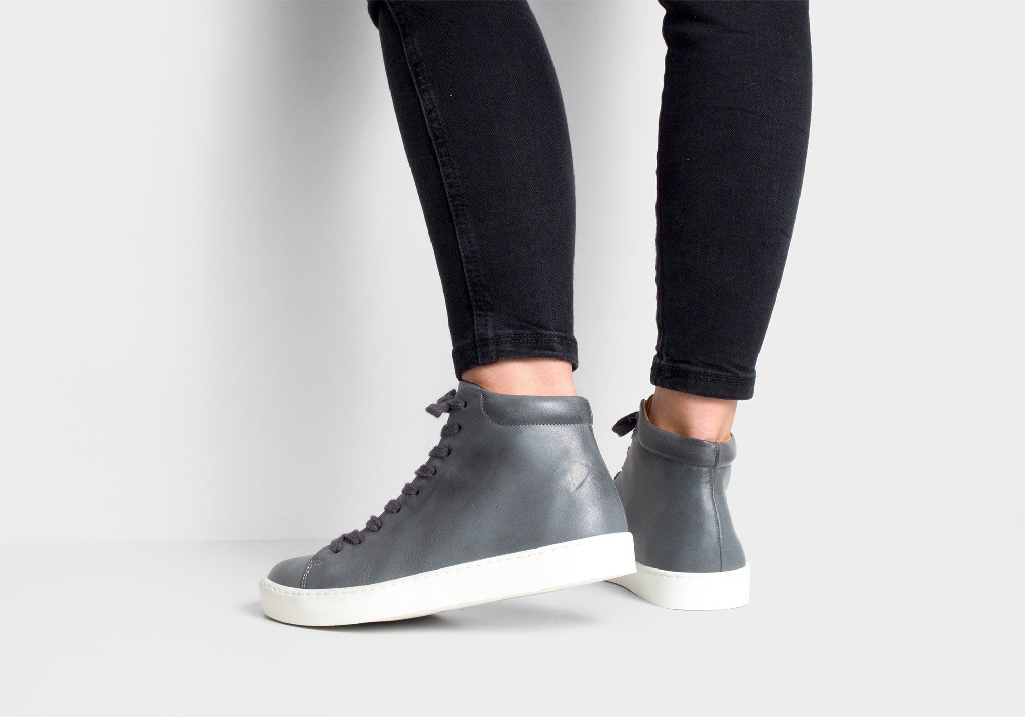 JAK Royal Hi Grey V.S. sneakers montantes cuir
