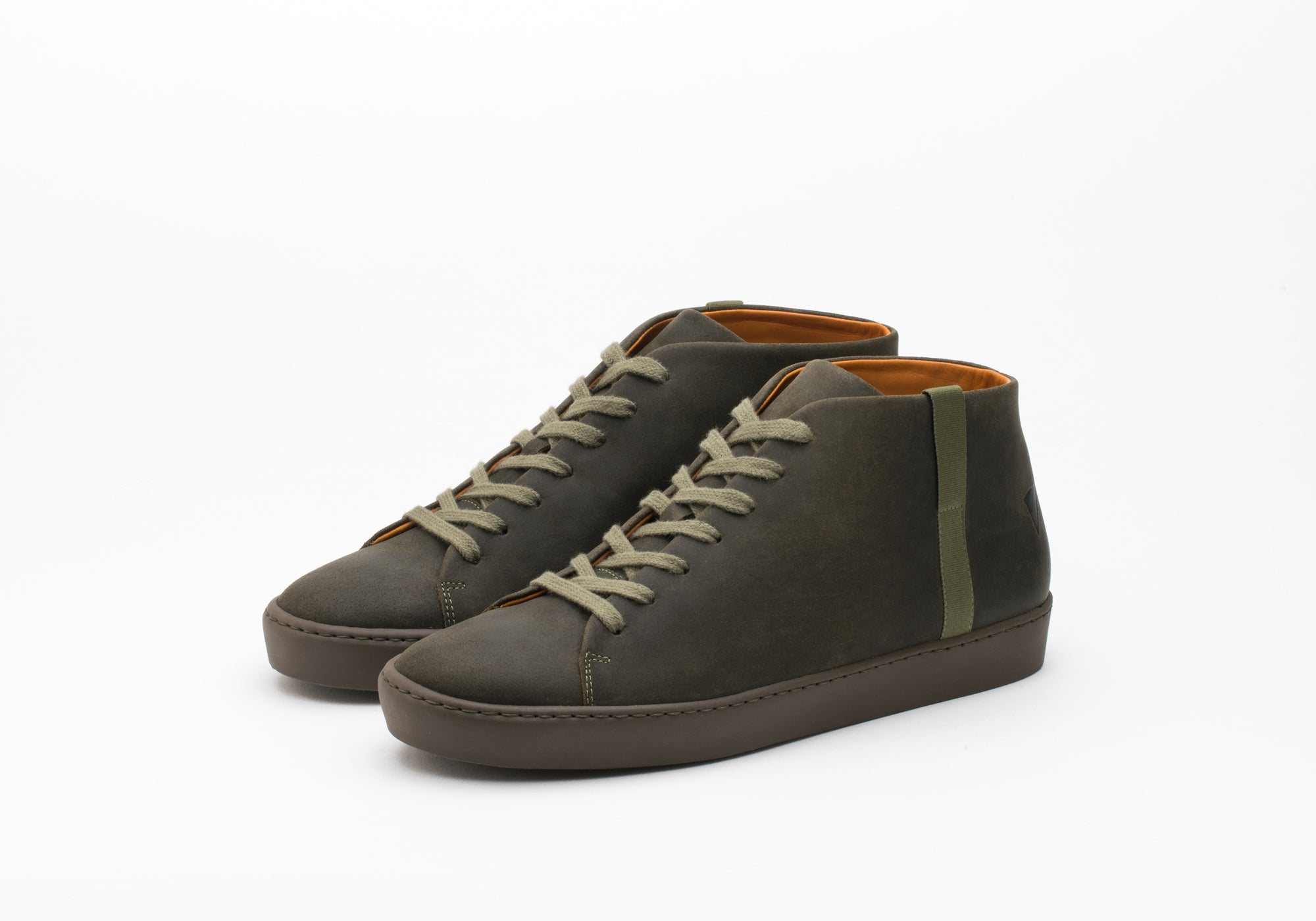 JAK Khan Olive sneakers cuir pleine fleur pointure 36-46