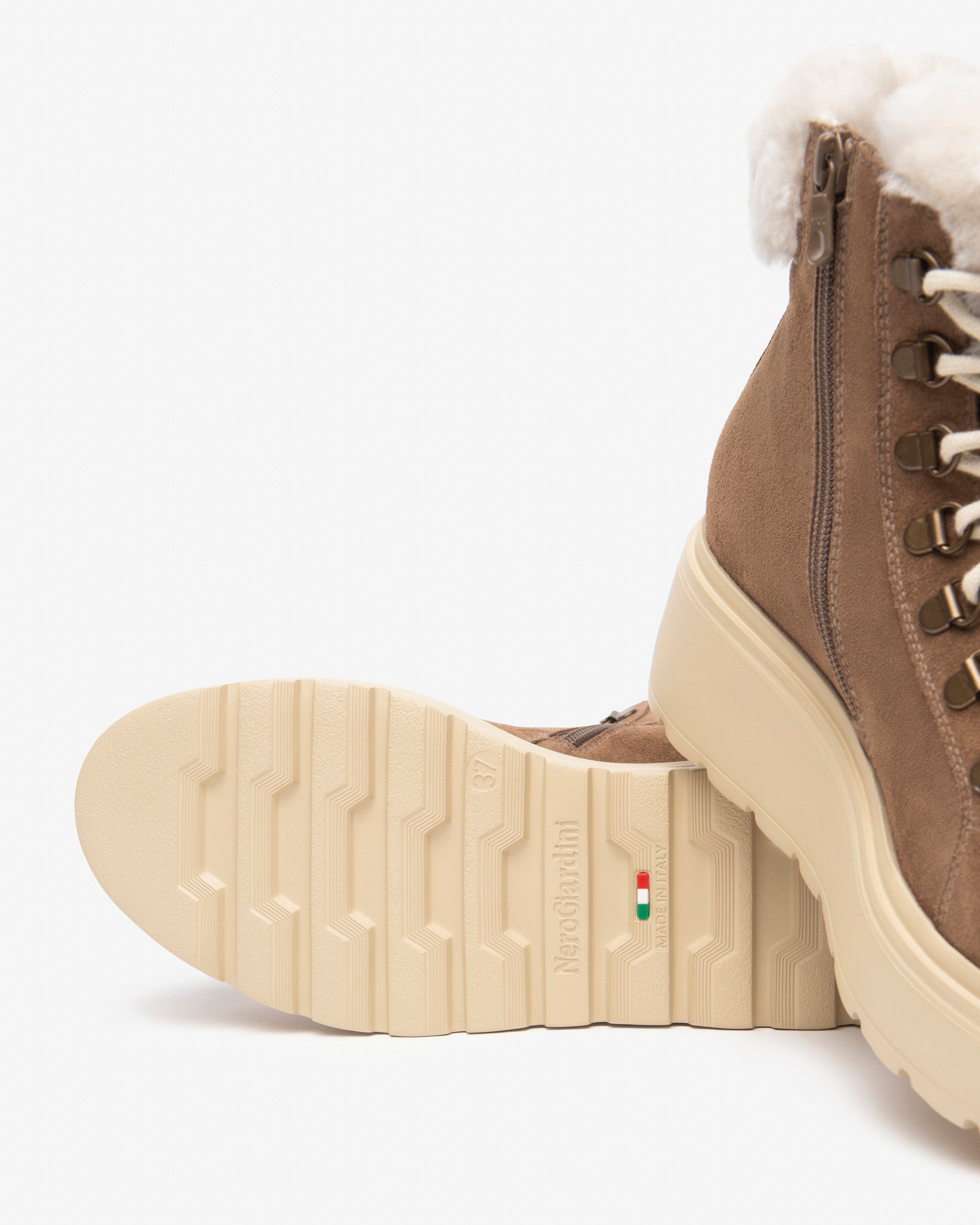NeroGiardini Bottines Femme Daim Plateforme 55mm