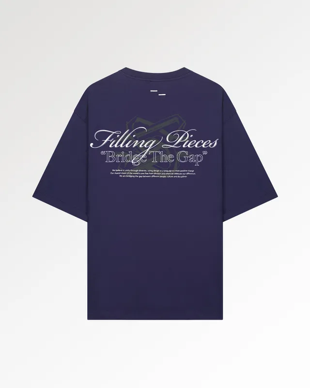 Filling Pieces Boxy Bridge the Gap t-shirt bleu coton bio
