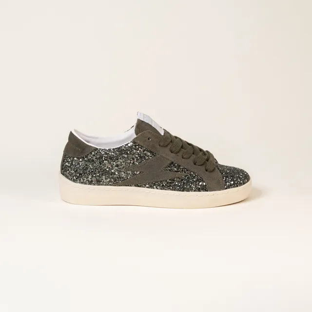 Semerdjian Maya E183 baskets kaki glitter cuir