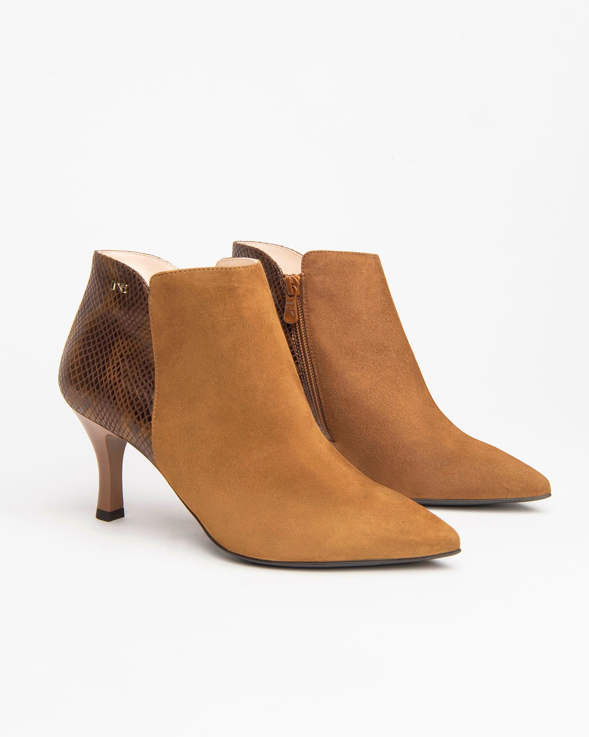 NeroGiardini Bottines Femme Cuir Velours Talon 7,5 cm