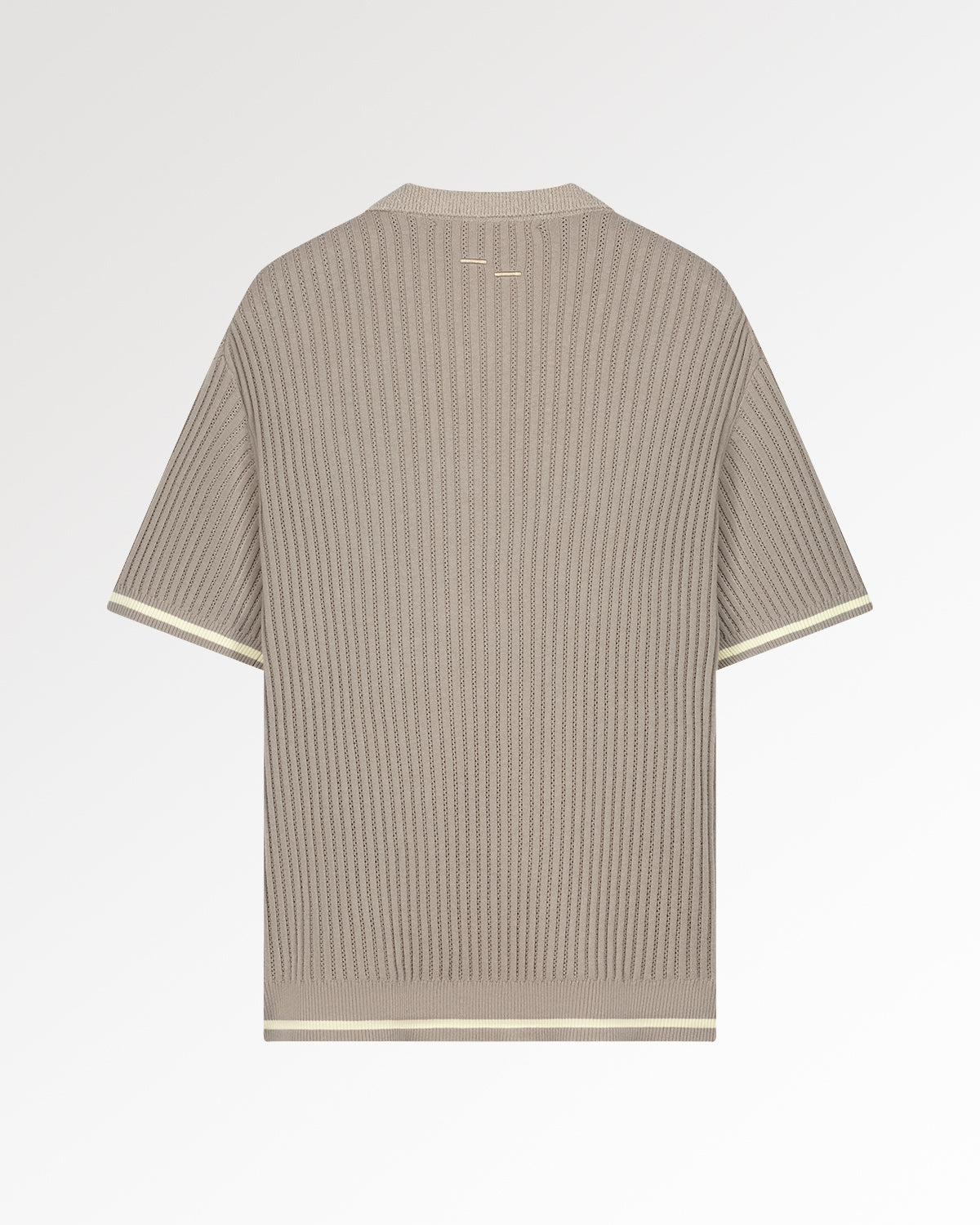Filling Pieces Knit Polo Boucle polo maille blanc Pure