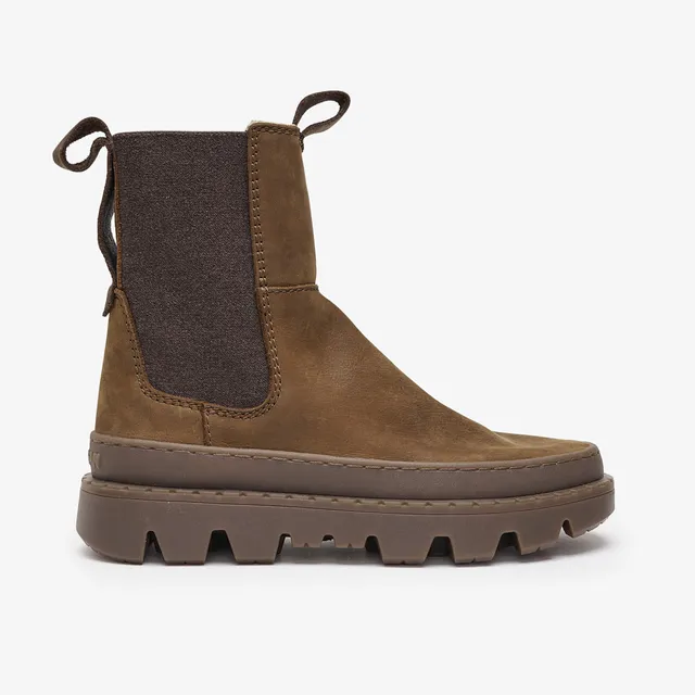 Satorisan Unalome Elastics Premium boots cuir femme Mid Brown