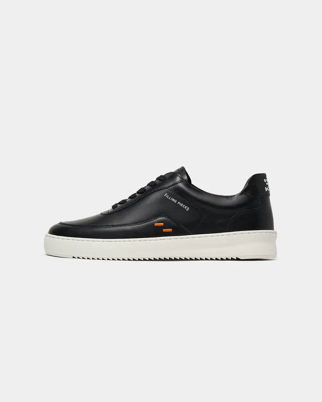 Filling Pieces Mondo KLM Black White sneakers cuir noir