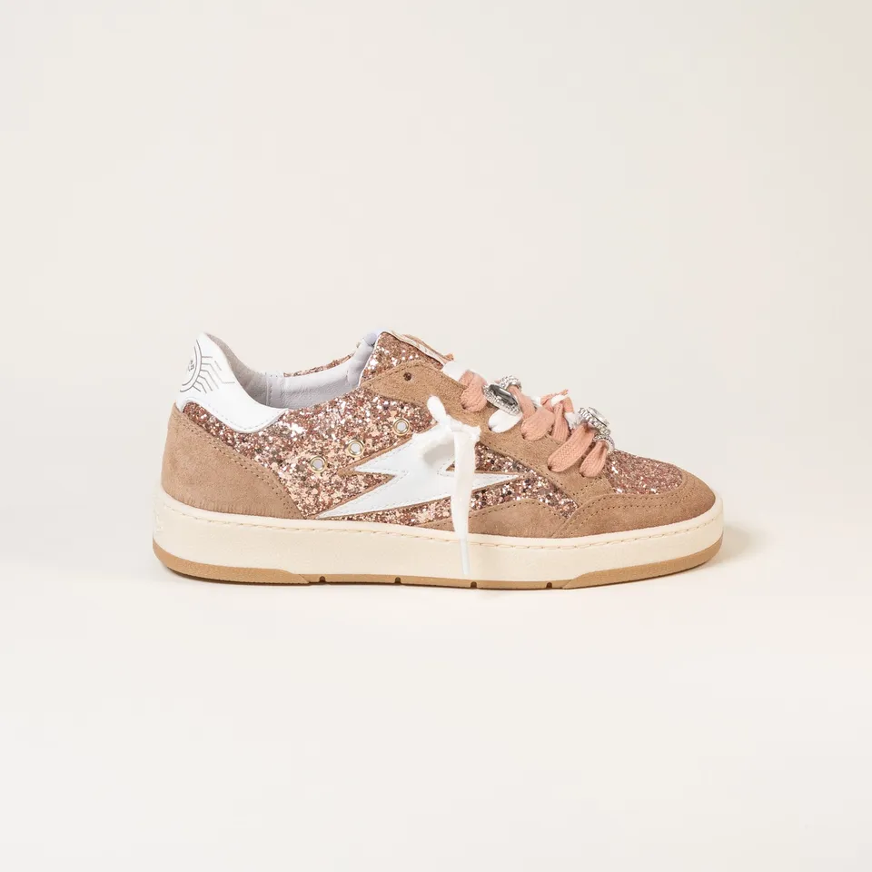 Semerdjian Dany E194 baskets glitter nude bijoux