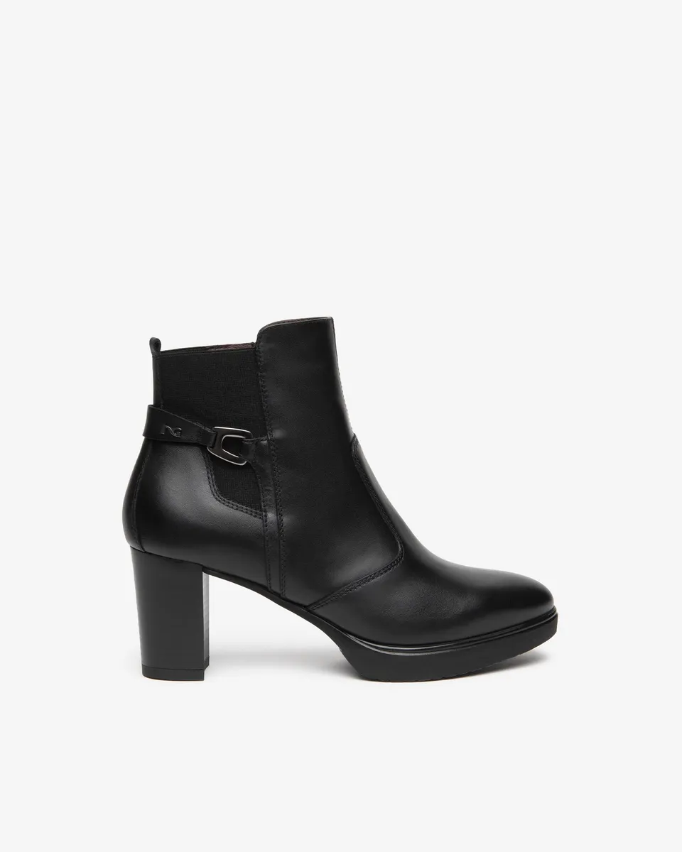 NeroGiardini Bottines Femme Cuir Tissu Talon 70 mm