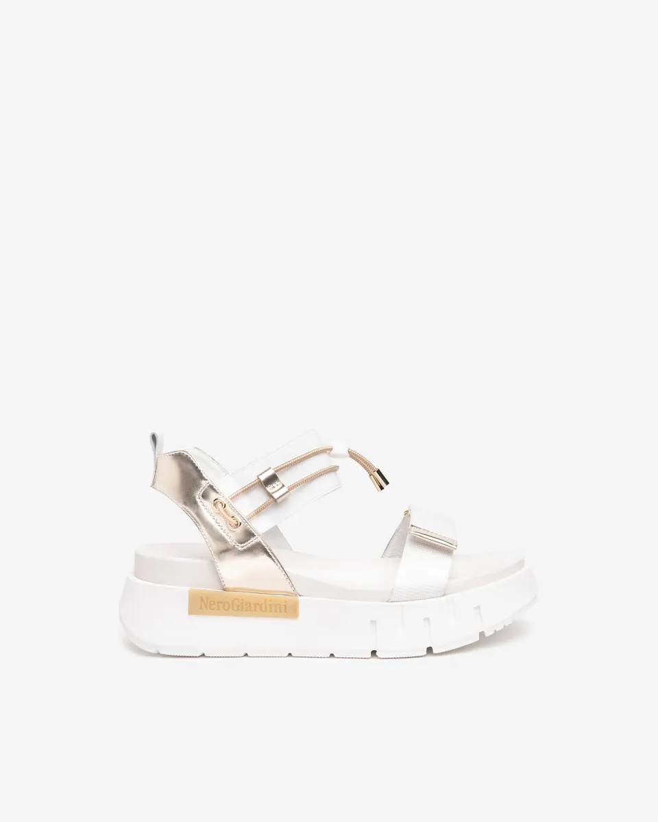 NeroGiardini Sandales Femme Cuir Tissu Technique Été