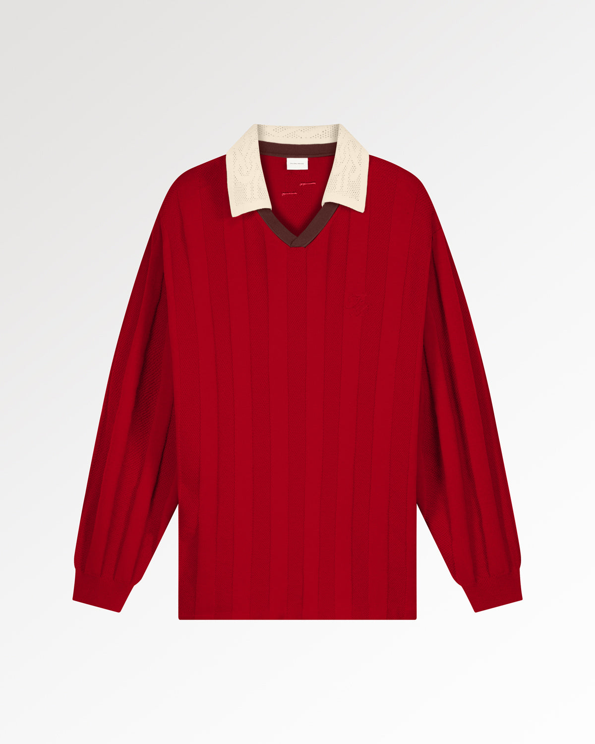 Filling Pieces Knit Football Jersey maillot rouge scarlet