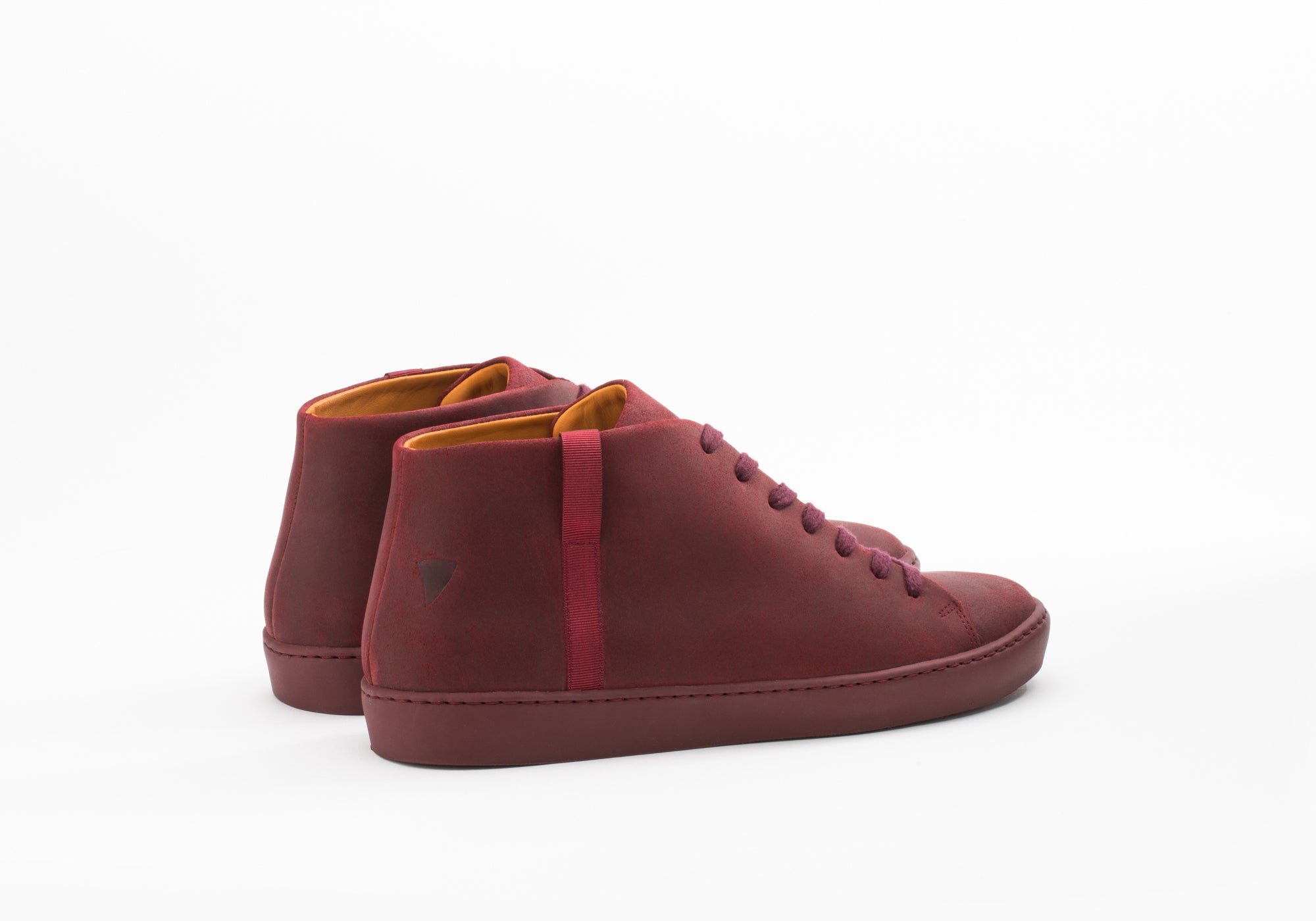 JAK Khan Red sneakers cuir pleine fleur rouge