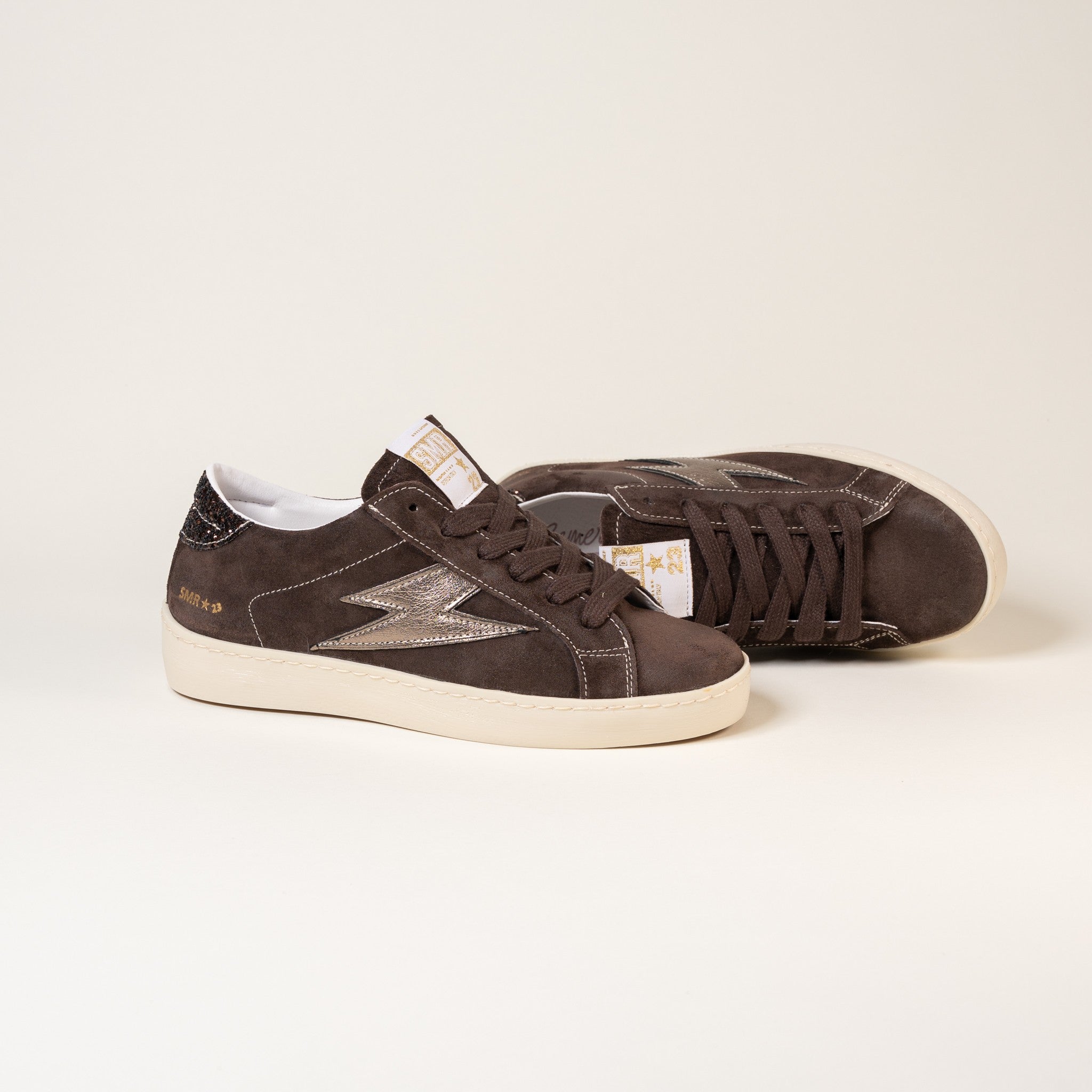 SMR Maya E164 Baskets Marron Bronze Cuir