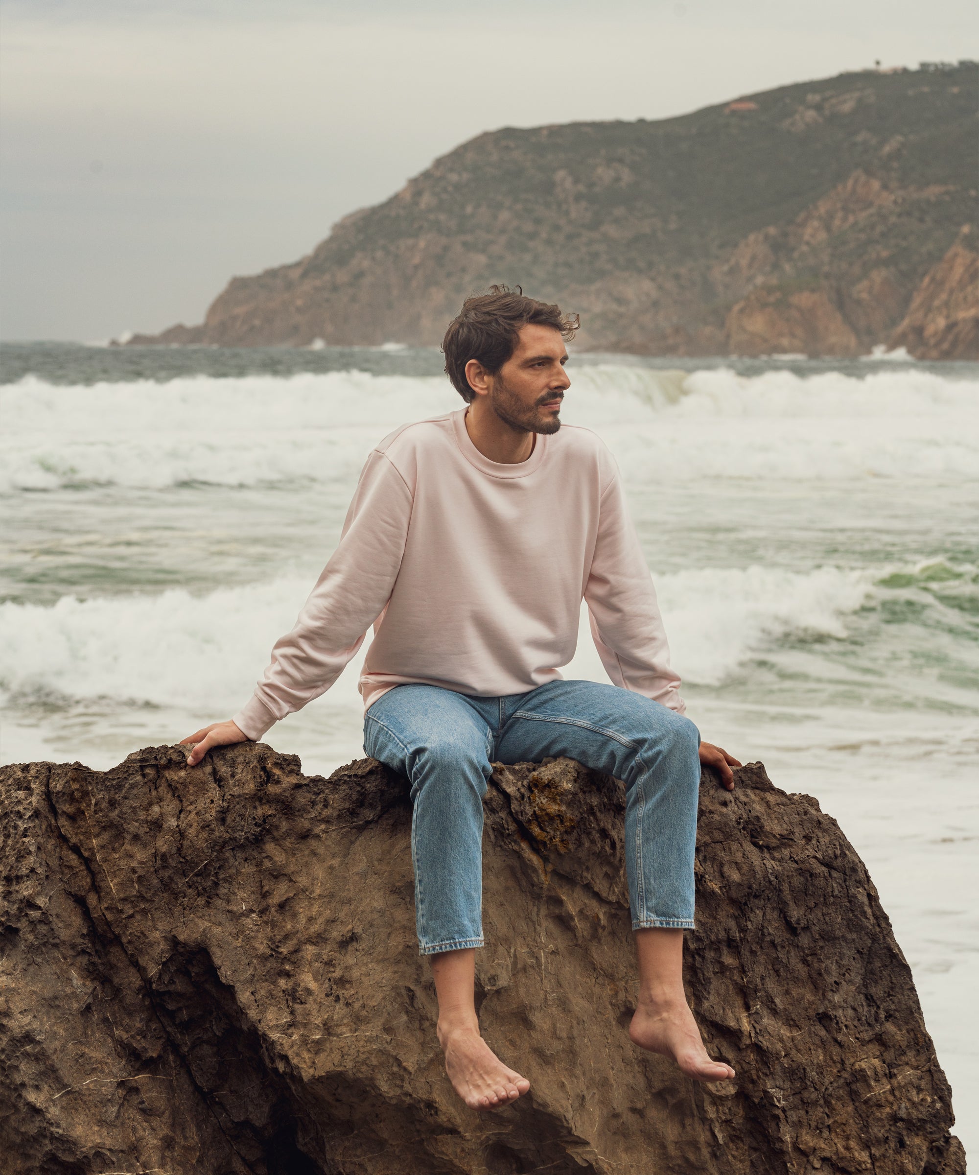 JAK Sweatshirt 01 sweatshirt Mauve coton bio 360 g