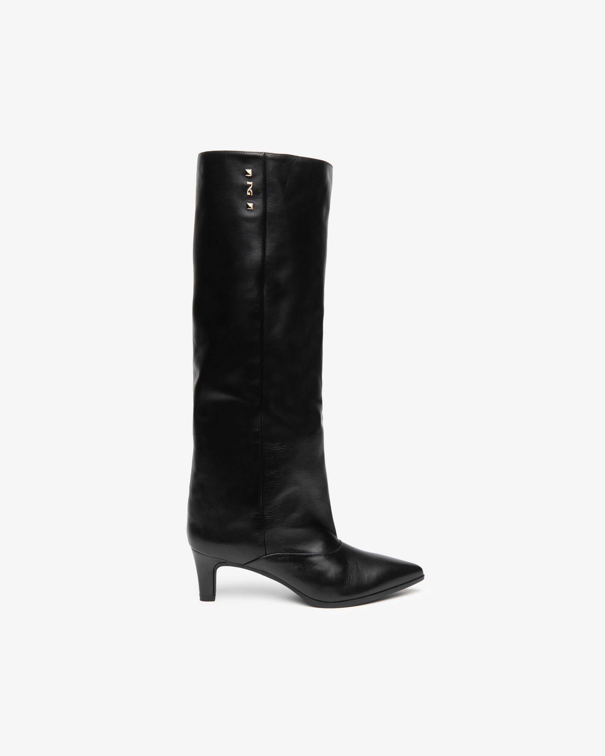Nerogiardini Bottes Femme Cuir Talon Cône 55 mm