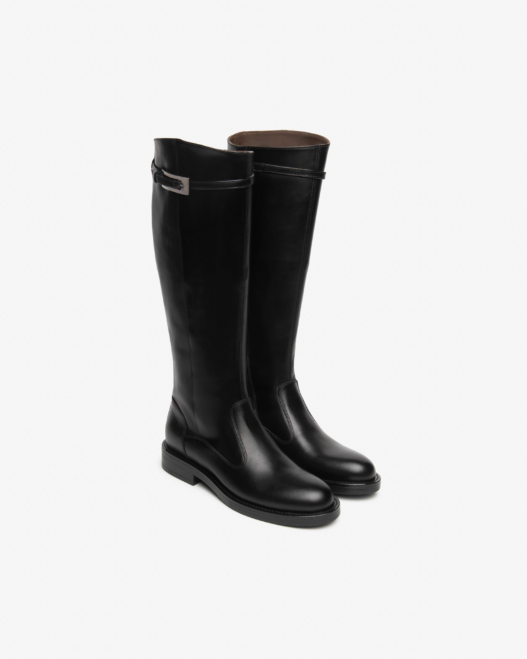 NeroGiardini Bottes Femme Cuir Haute Talon Bloc 35-41