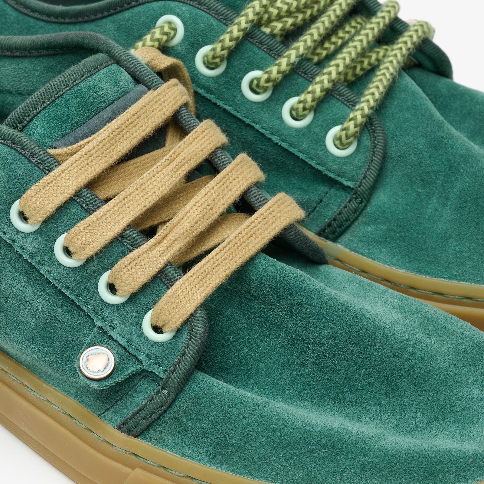 Satorisan Heisei Suede baskets Diving Green daim