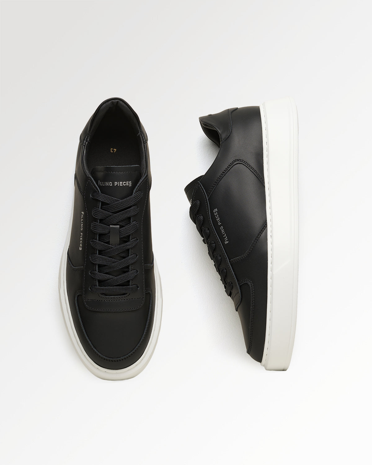 Filling Pieces Evo Court Nappa Black sneakers noir cuir
