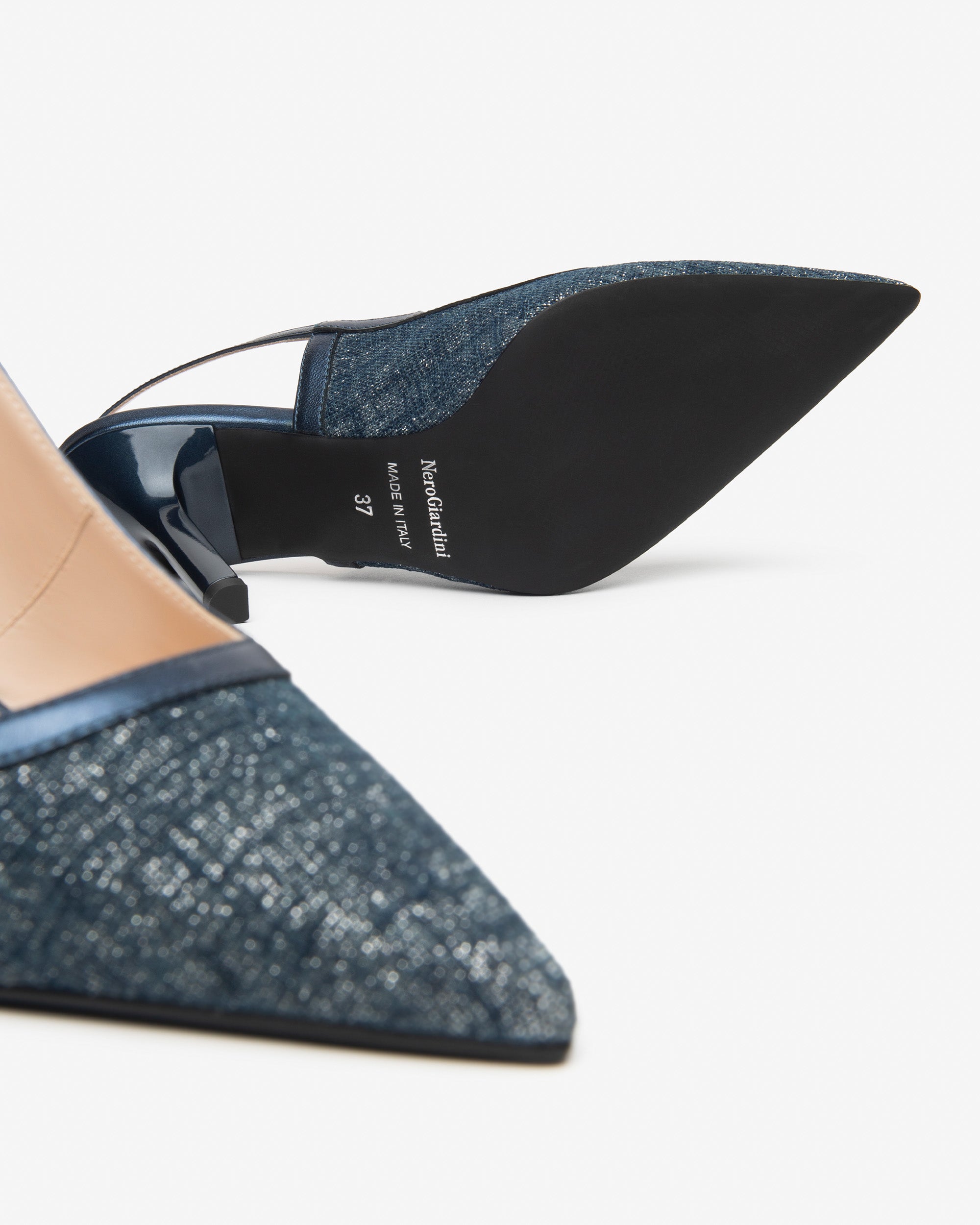 NeroGiardini Slingbacks Femme Tissu Cuir Cérémonie