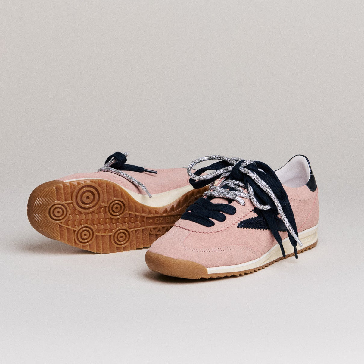 Semerdjian Joyce D619 baskets rose marine daim
