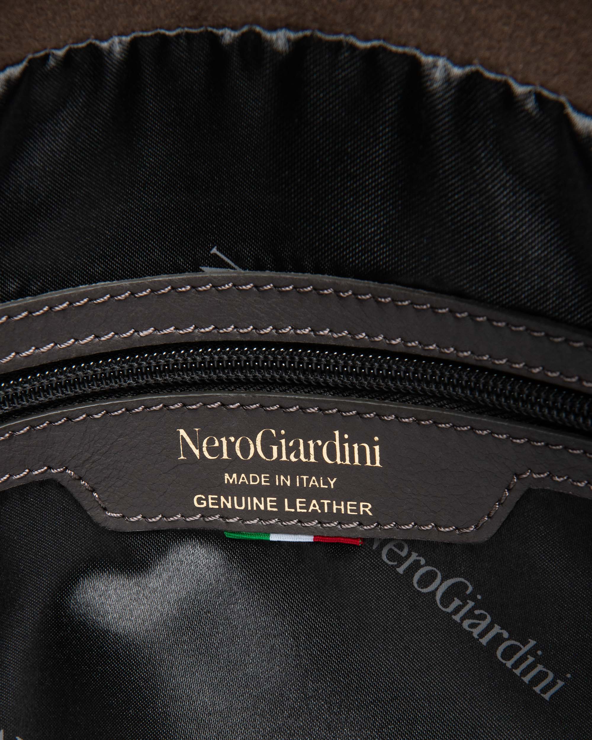 Nerogiardini Sacs Sac Épaule Femme Daim Zippé