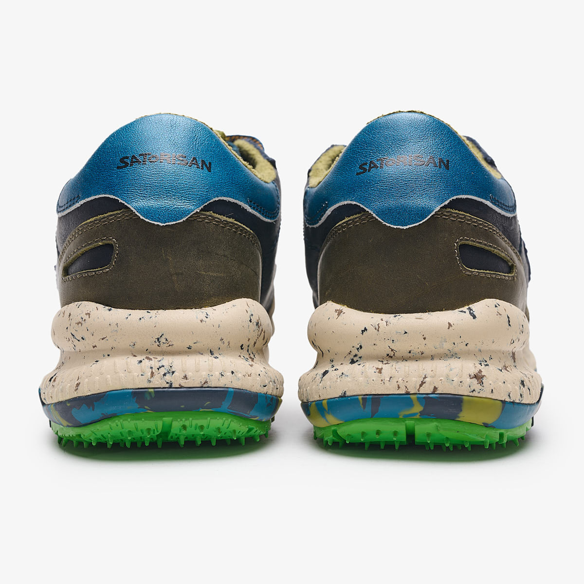 Satorisan Chacrona Pull Up baskets cuir bleu navy